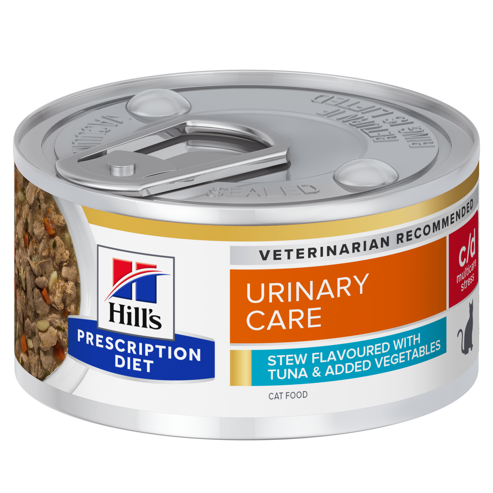 Hill's Prescription Diet Cat c/d Multicare Stress spezzatino aromatizzato con tonno e verdure 82gr