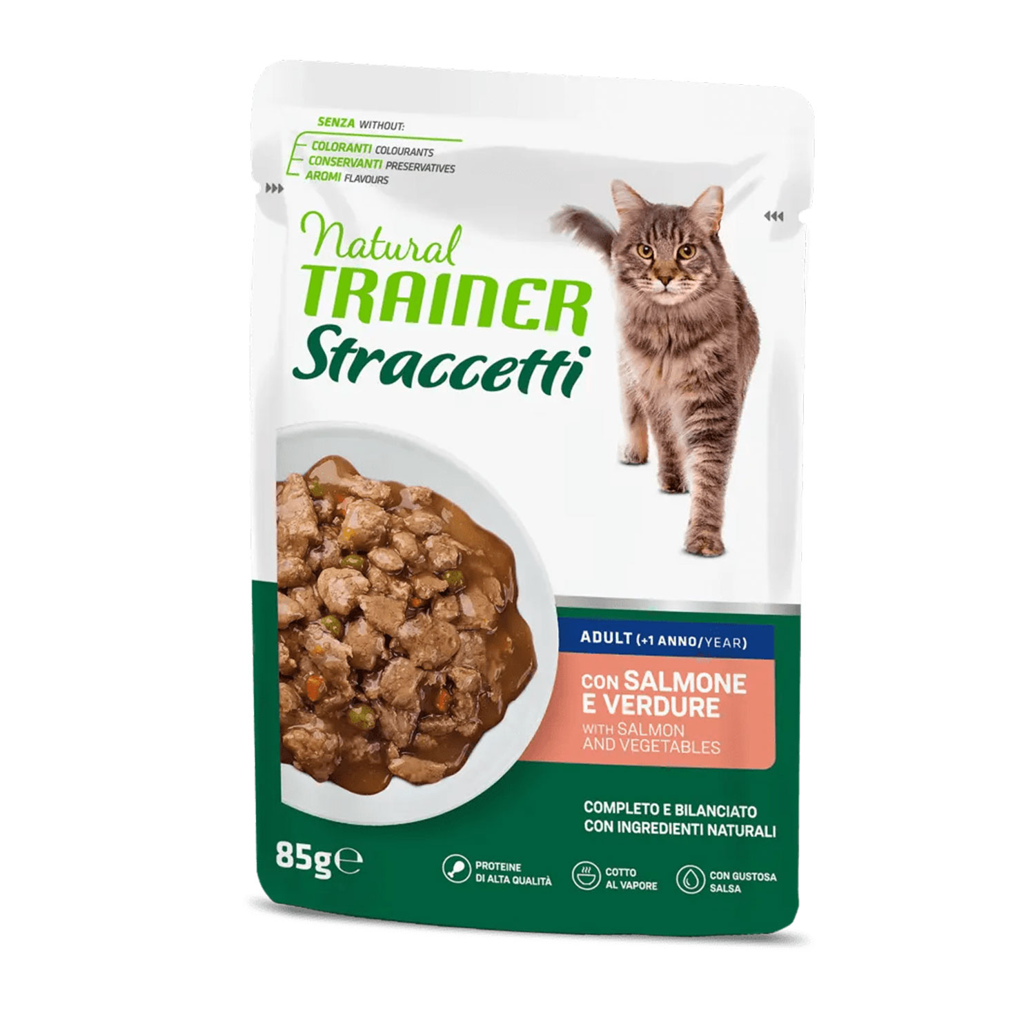 Natural Trainer Cat Adult Straccetti di salmone 85gr