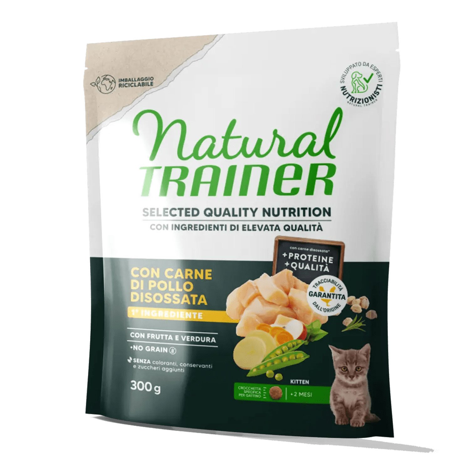 Natural Trainer Selected Quality Nutrition Kitten con Pollo 300gr