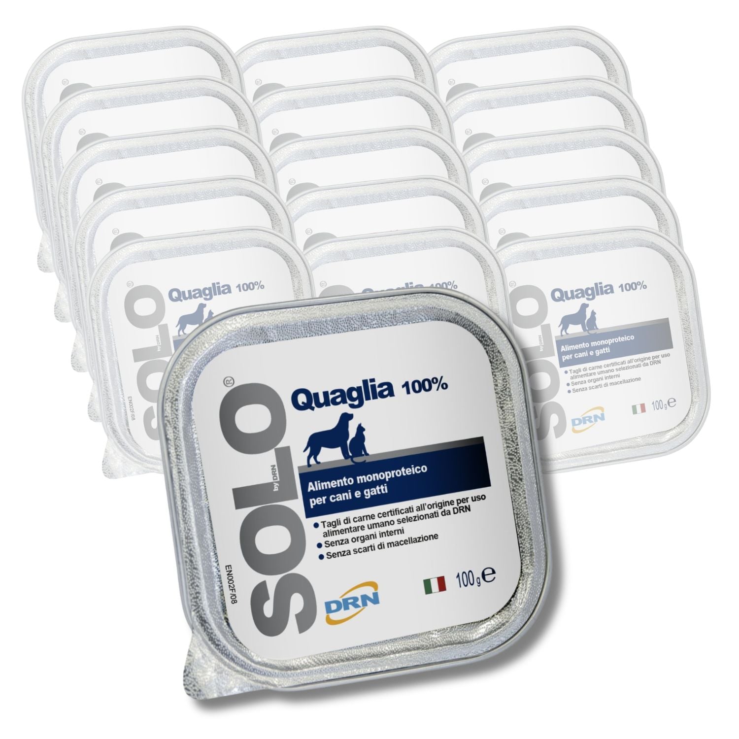 DRN Solo Quaglia Umido per Cani e Gatti - 100 g, 6 pezzi - Immagine 4