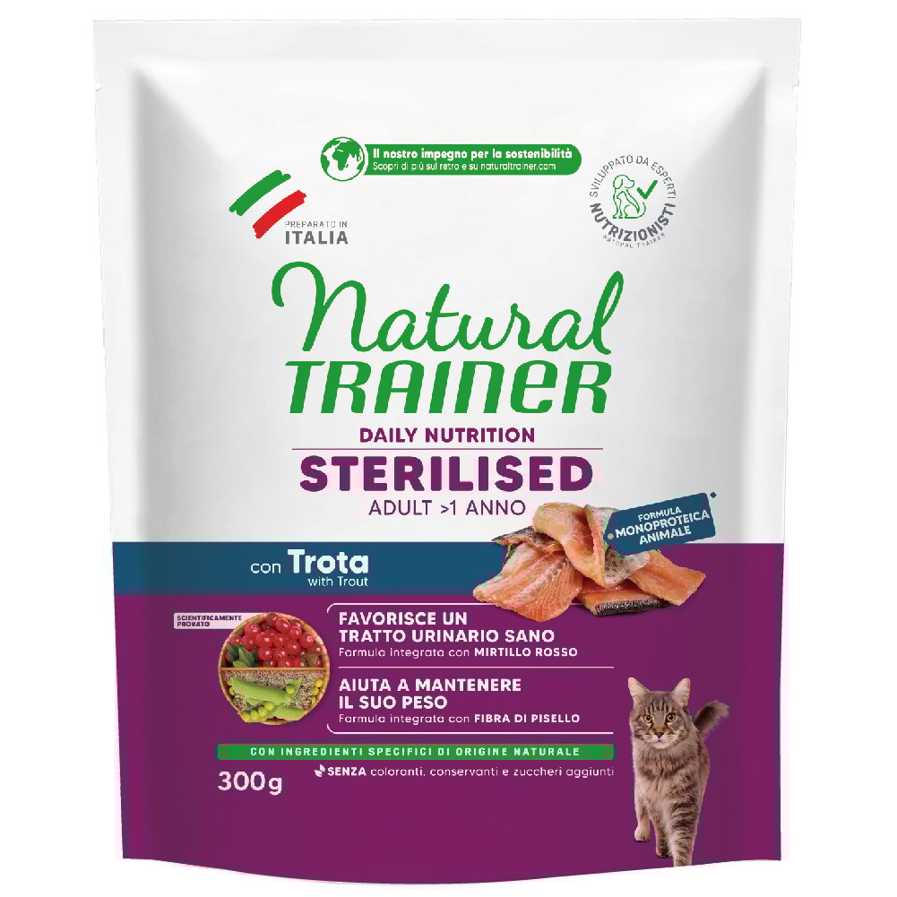 Natural Trainer Cat Adult Sterilised Trota 300 gr
