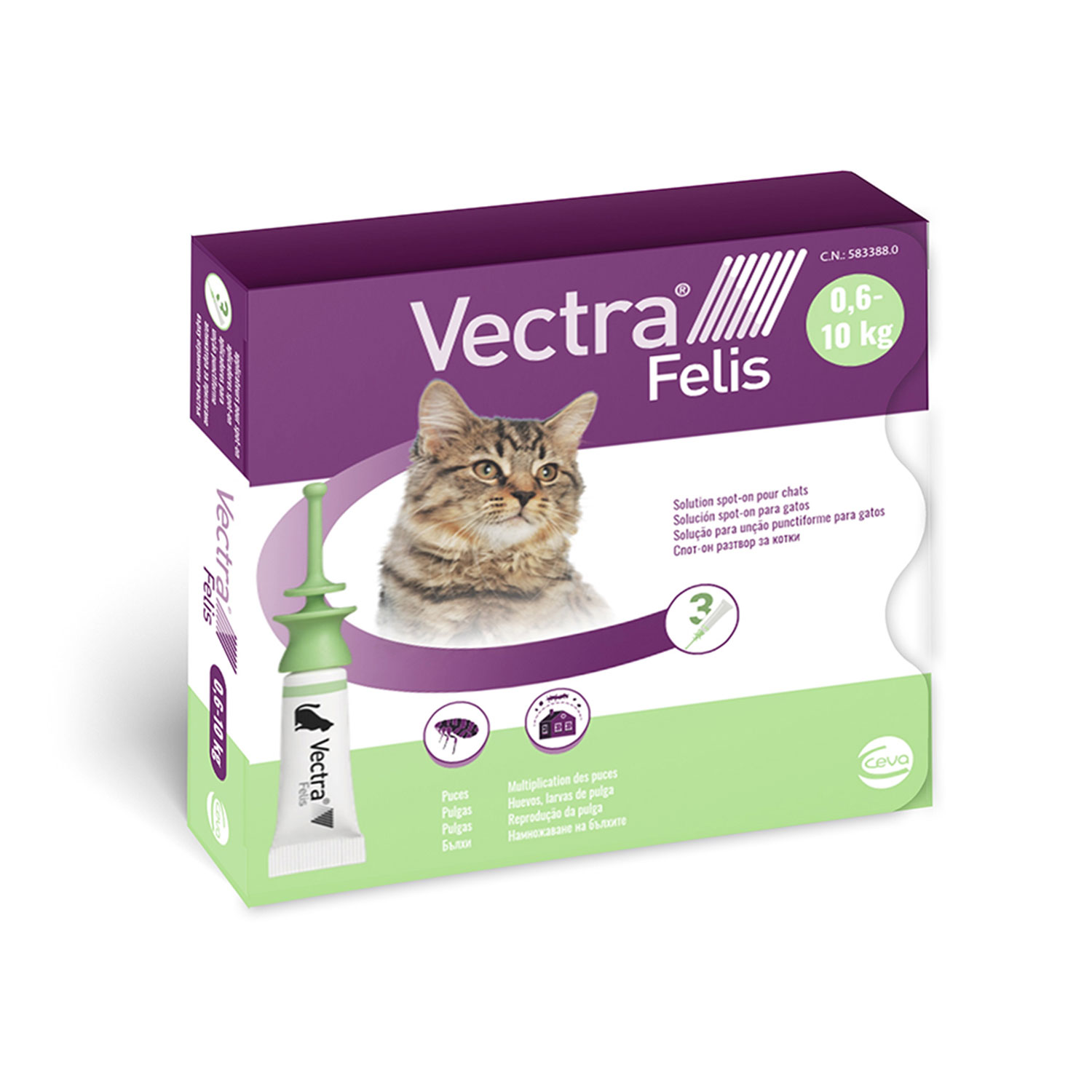 Ceva Vectra Spot On Antiparassitario Felis 3 Pipette
