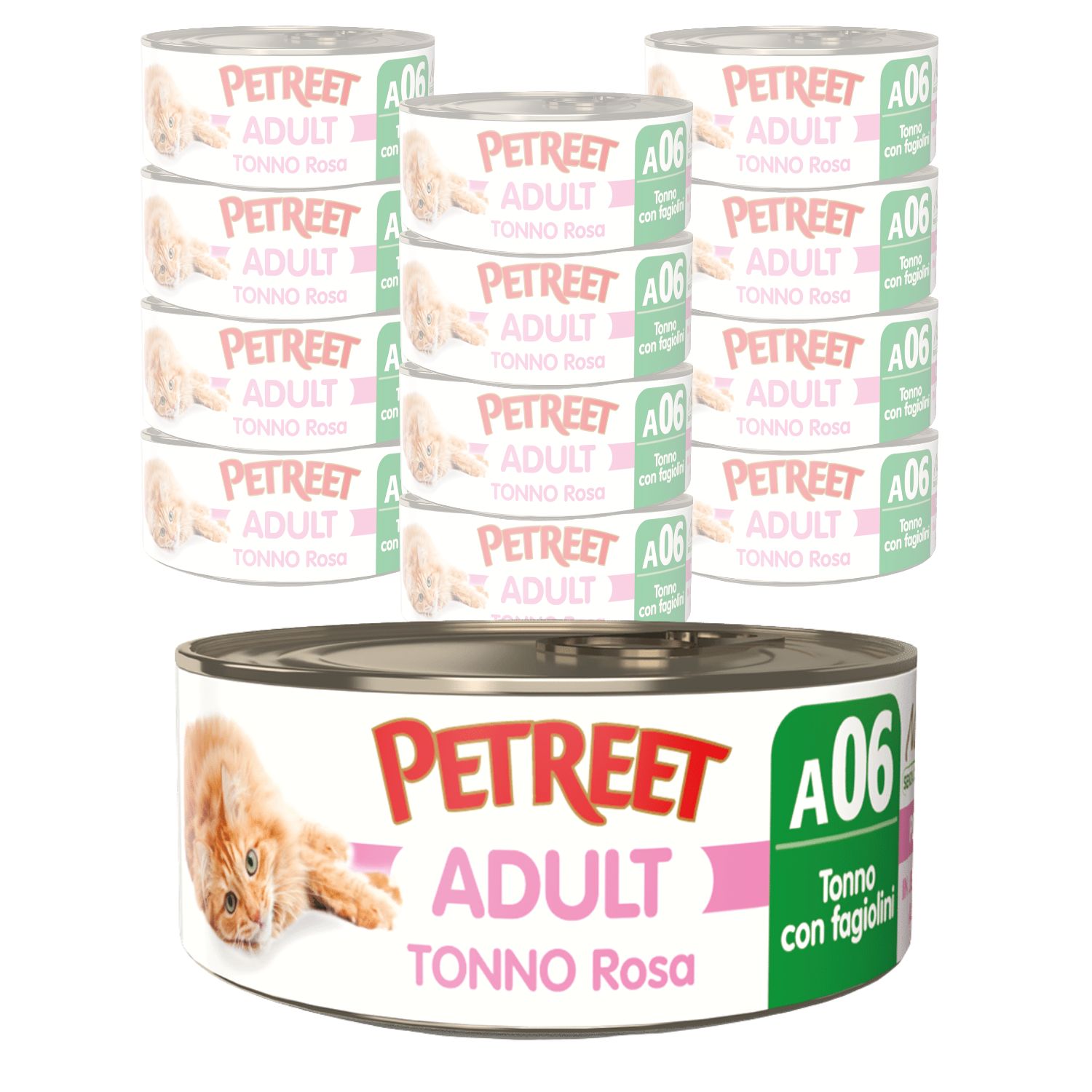 Petreet Cat Tonno rosa Tonno con fagiolini 140 gr img