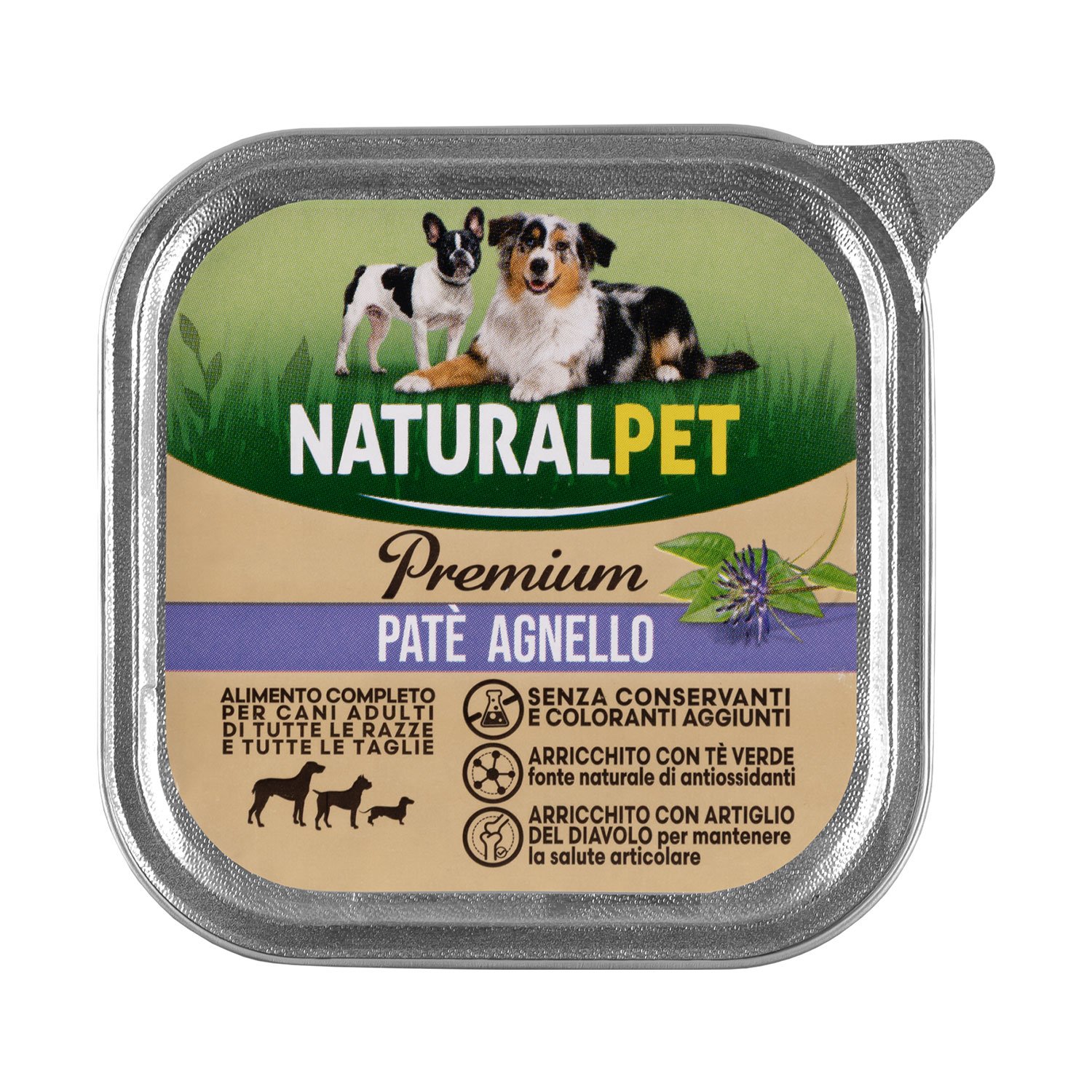 Naturalpet Premium Dog Adult All breeds Paté Agnello 150gr