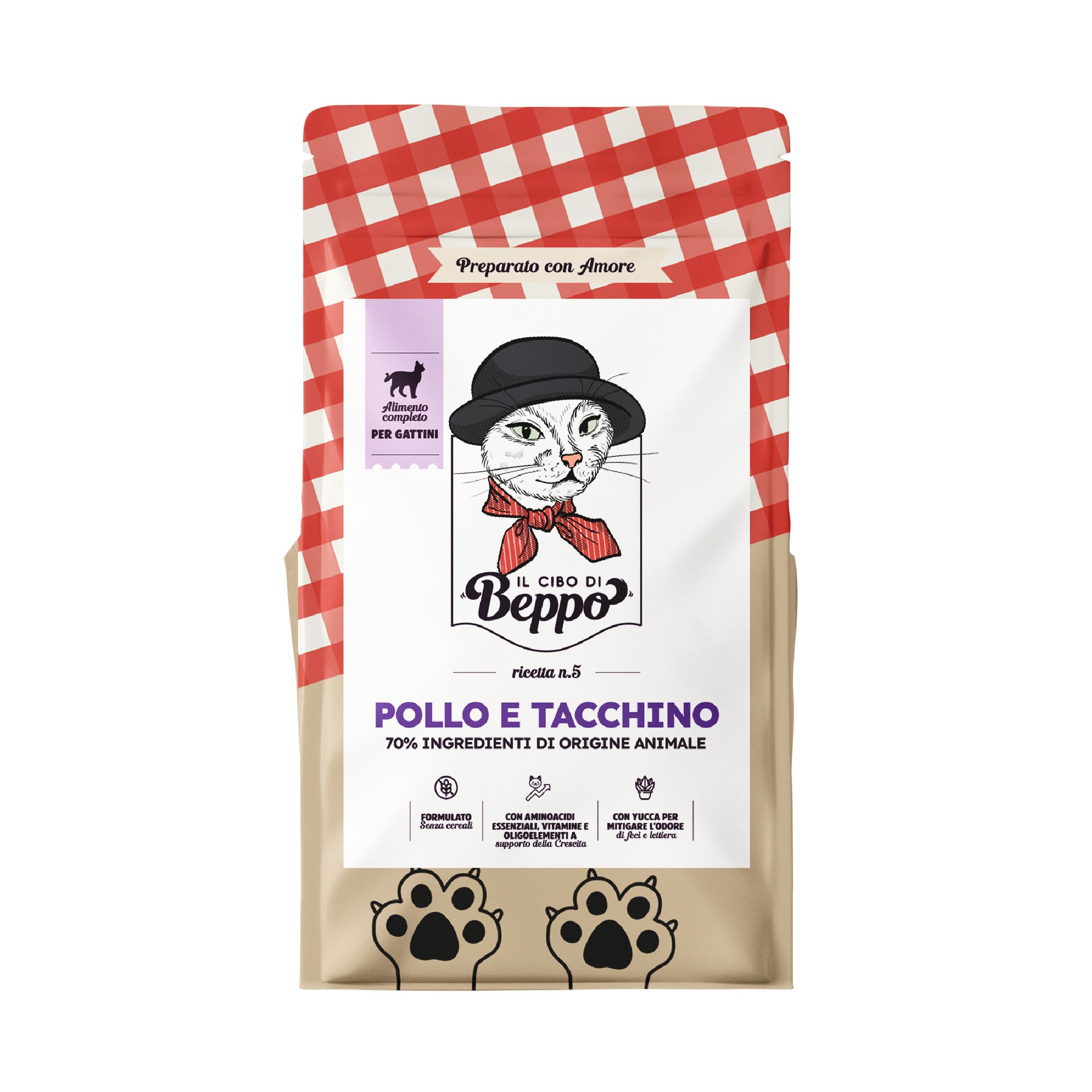 Il Cibo di Beppo Kitten Pollo e Tacchino 1,5kg