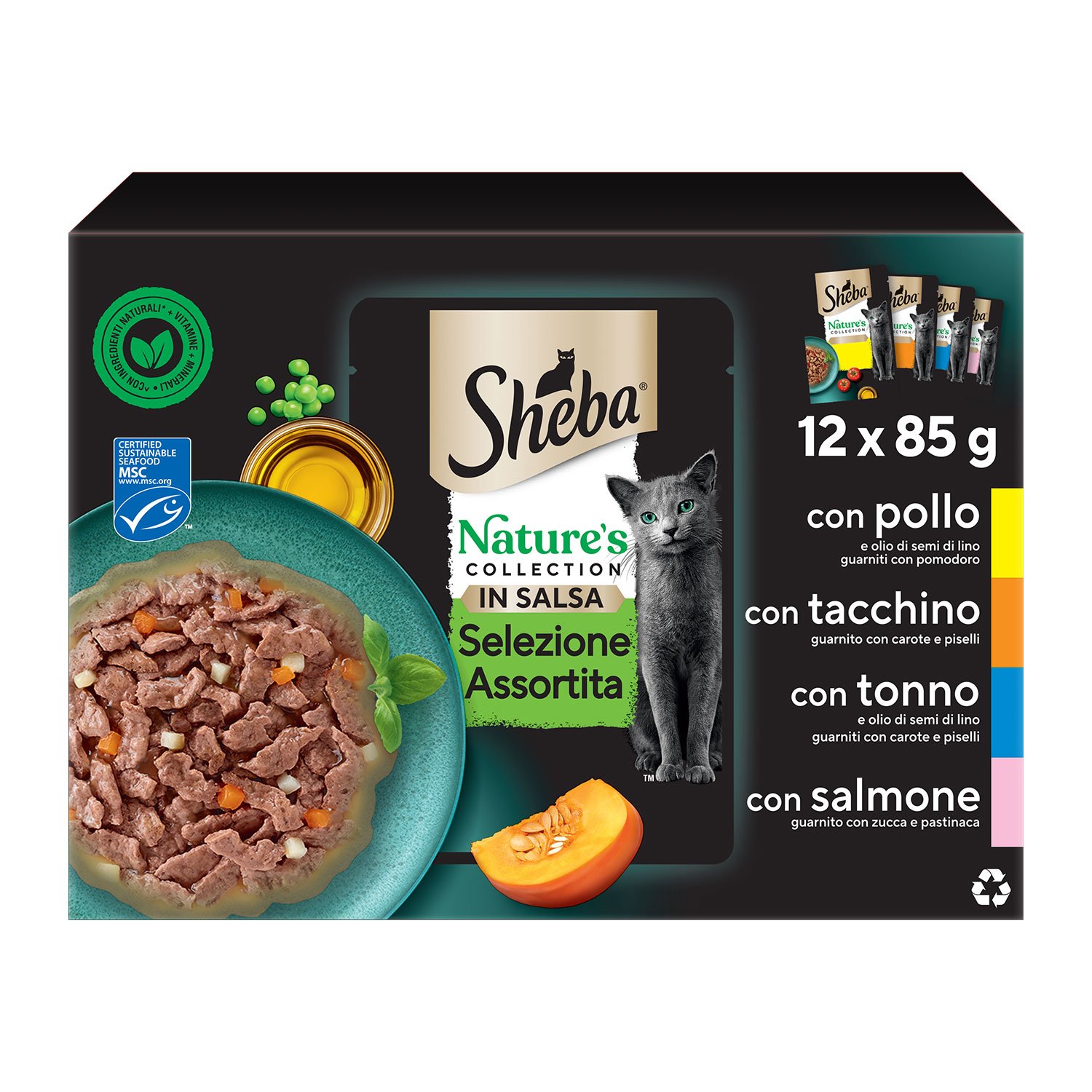 Sheba Nature's Collection Selezione Assortita in salsa 12x85 gr