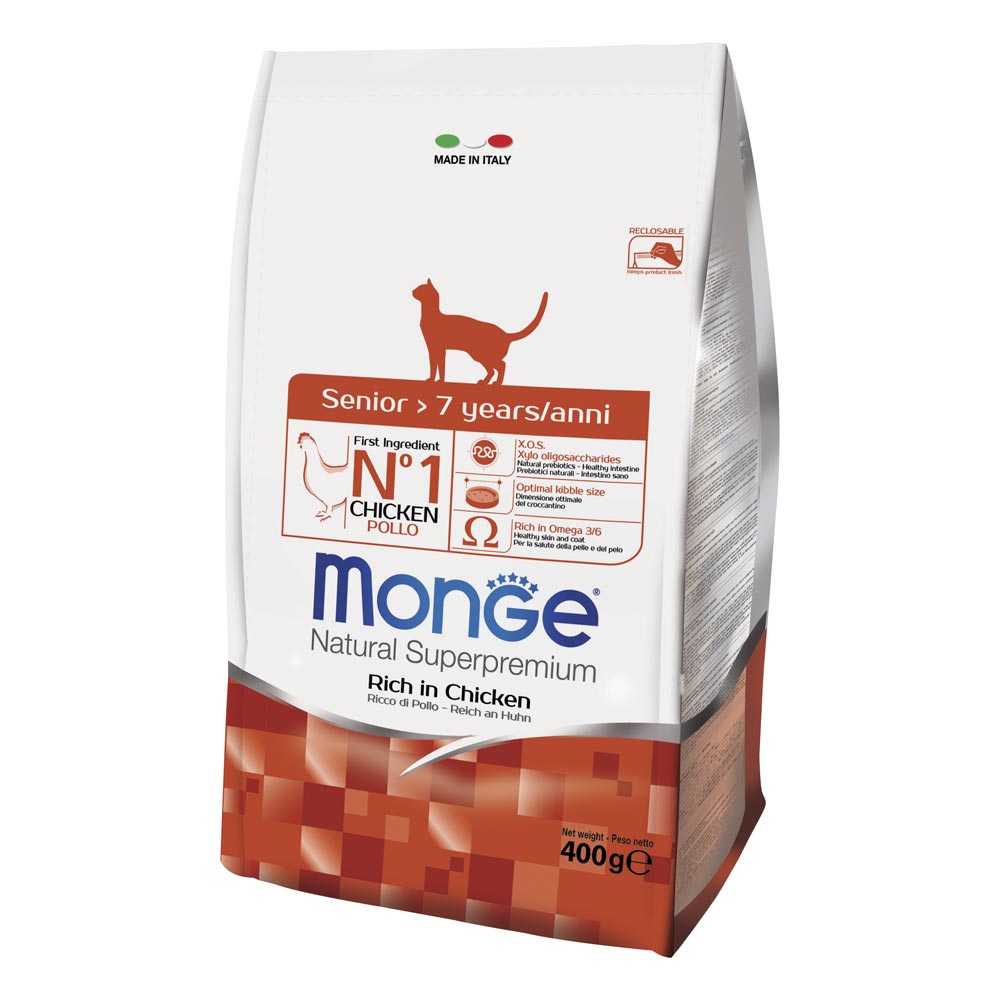 Monge Natural Superpremium Cat Senior Ricco di Pollo 400 gr img