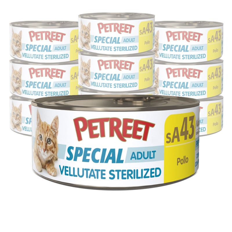 Petreet Vellutate Cat Sterilized Pollo 70 gr sA43
