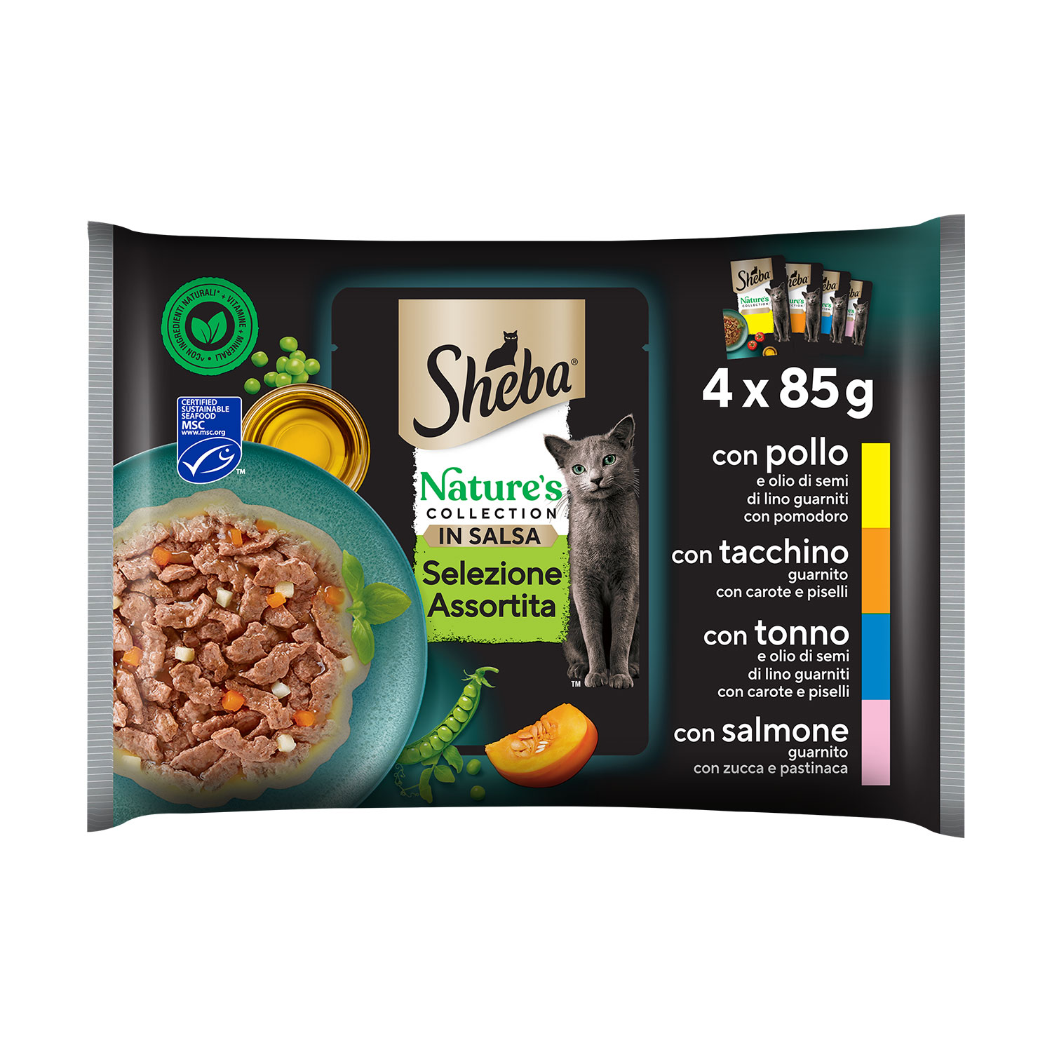 Sheba Nature's Collection Selezione Assortita in salsa 4x85 gr