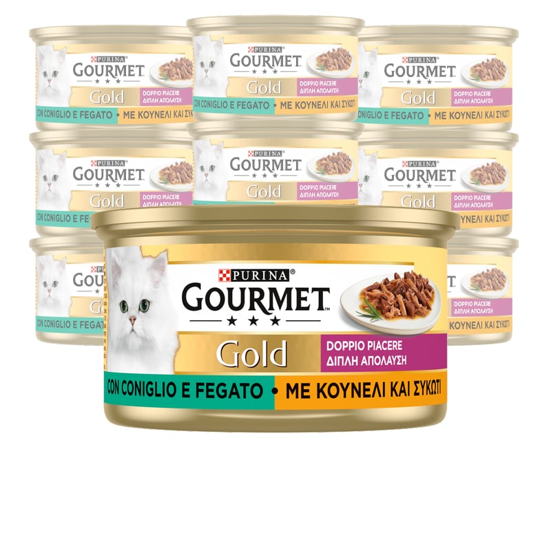 Gourmet Gold Cat Adult Doppio Piacere con Coniglio e Fegato 85 gr