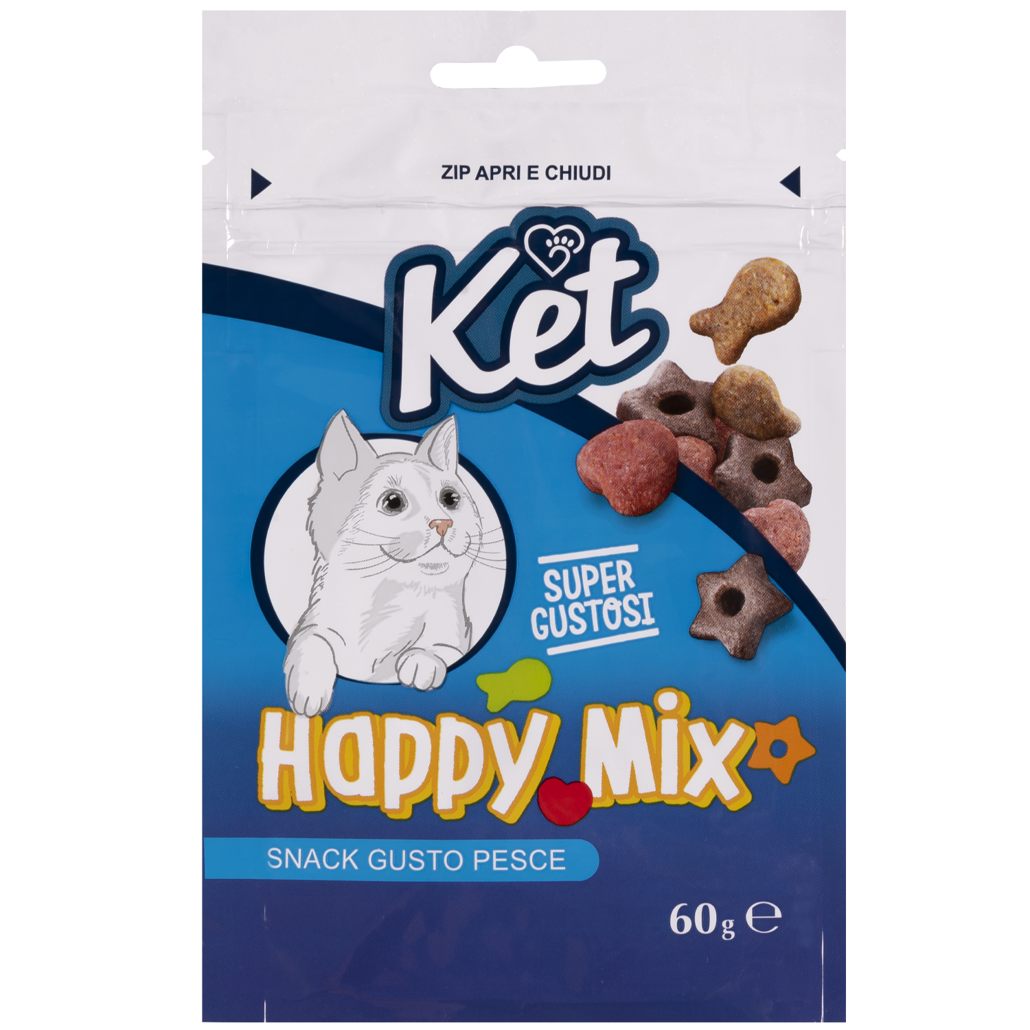 Ket Cat Adult Snack Happy Mix gusto Pesce 60 gr