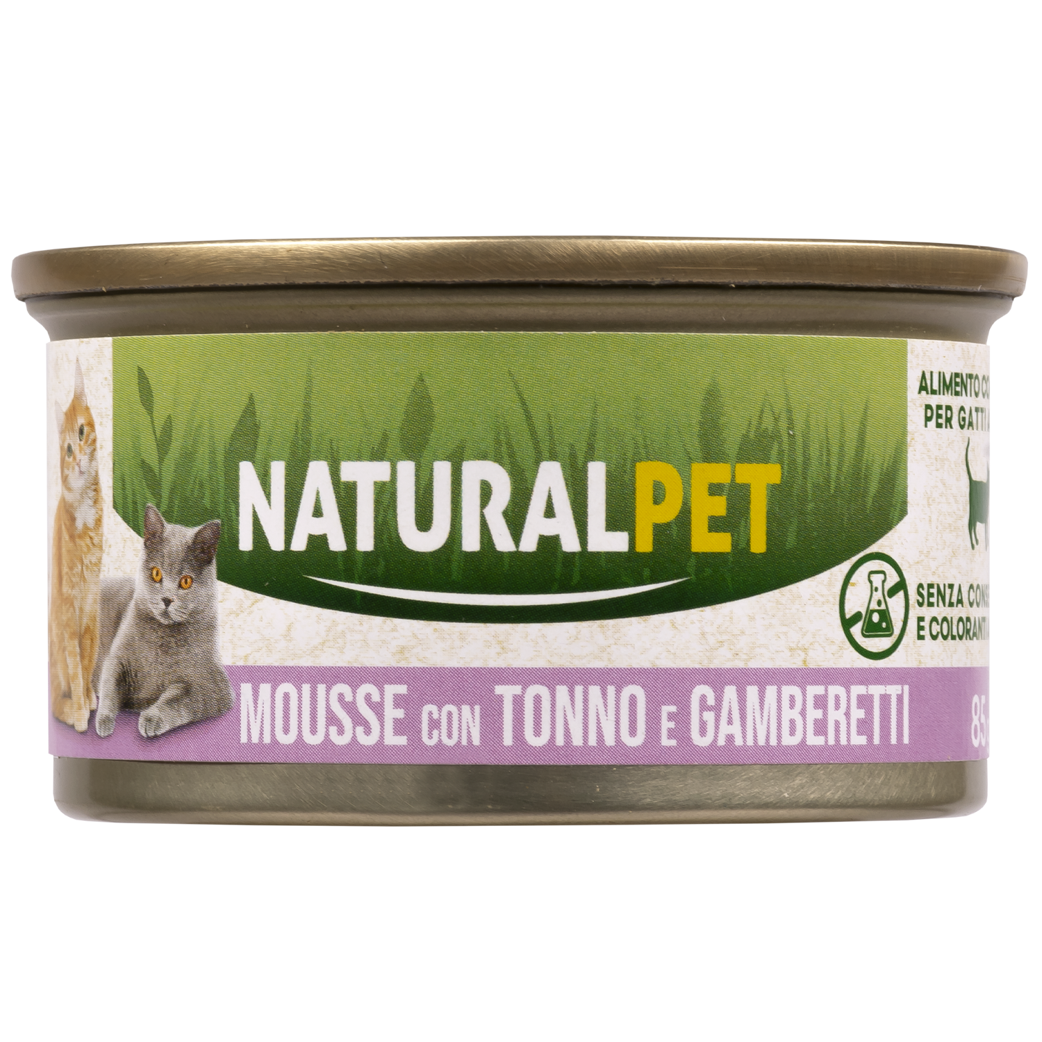 Naturalpet Cat Adult Mousse con Tonno e gamberetti 85 gr