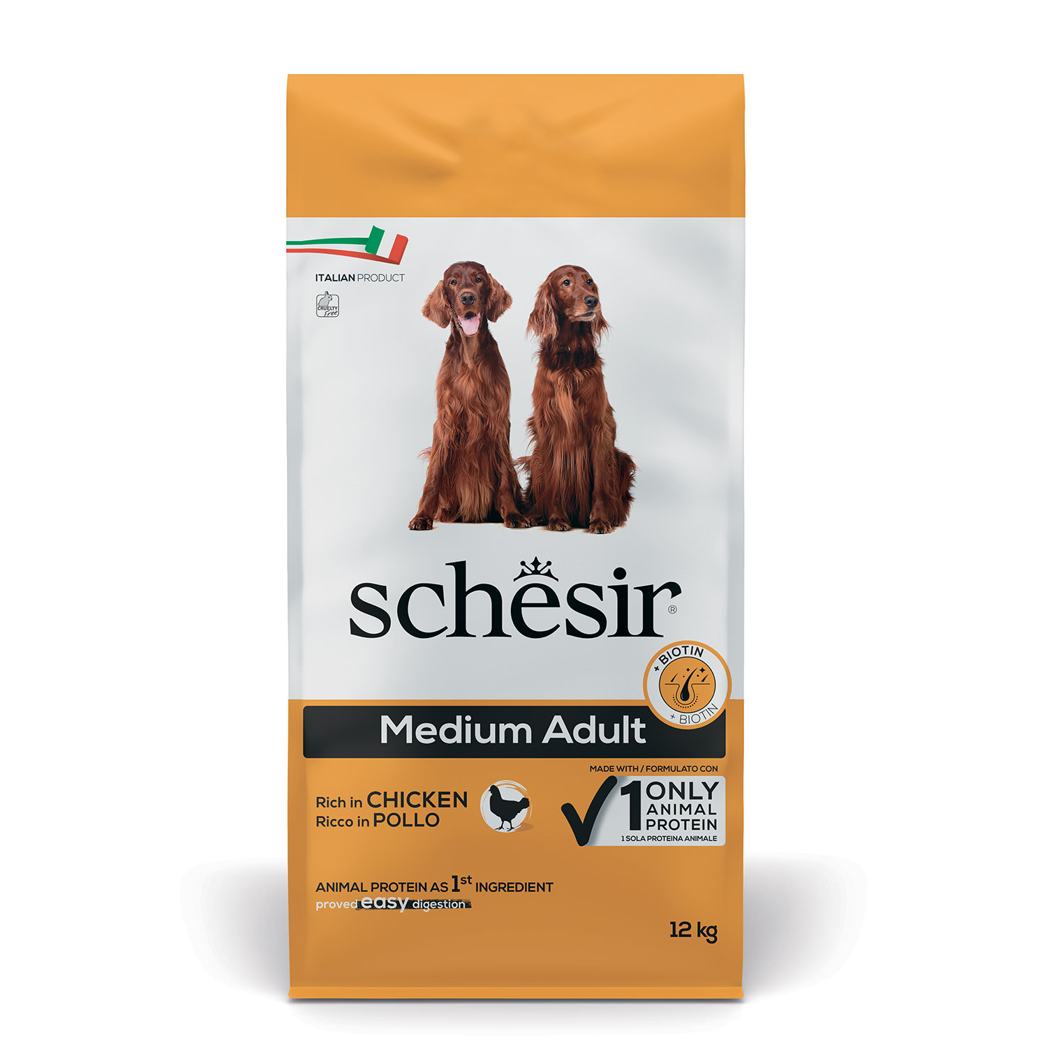 Schesir Dog Medium Adult ricco in Pollo 12 kg
