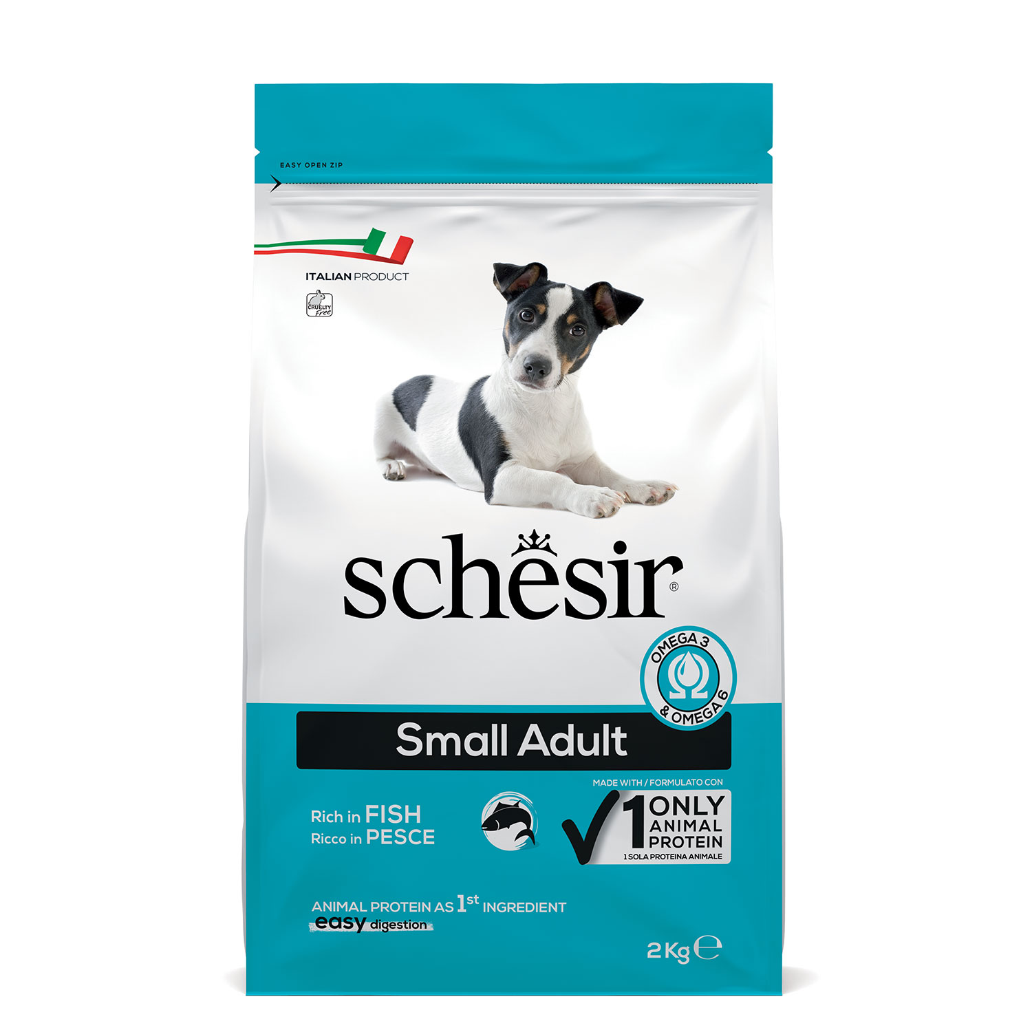 Schesir Dog Small Adult ricco in Pesce 2 kg