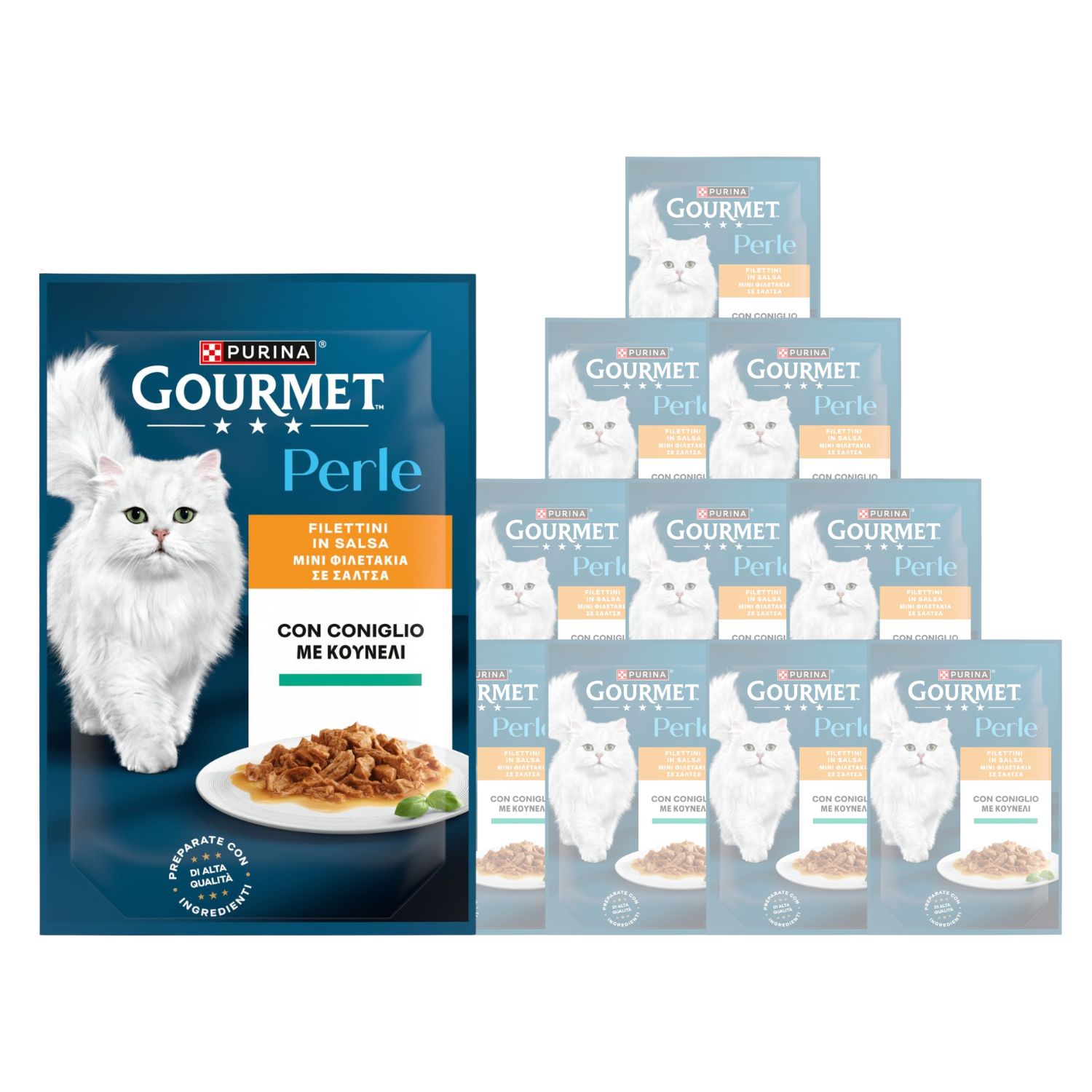 Gourmet Perle Cat Adult Filettini in Salsa con Coniglio 85 gr img