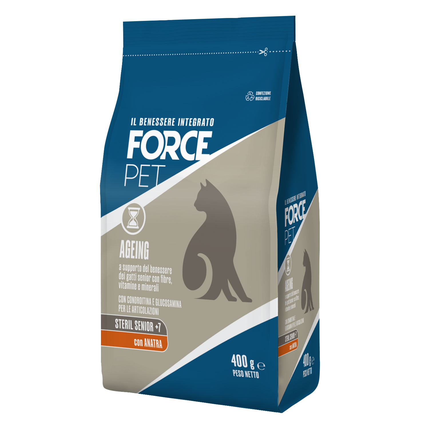 Forcepet Cat Senior 7+ anni Steril Ageing con anatra 400gr img