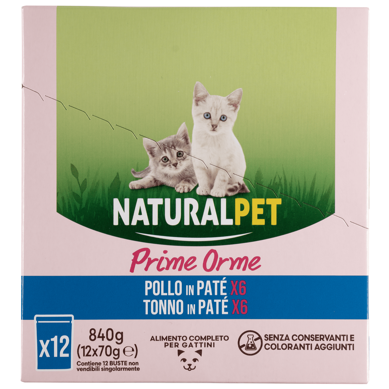 Naturalpet Kitten Pollo in Patè e Tonno in Patè x6