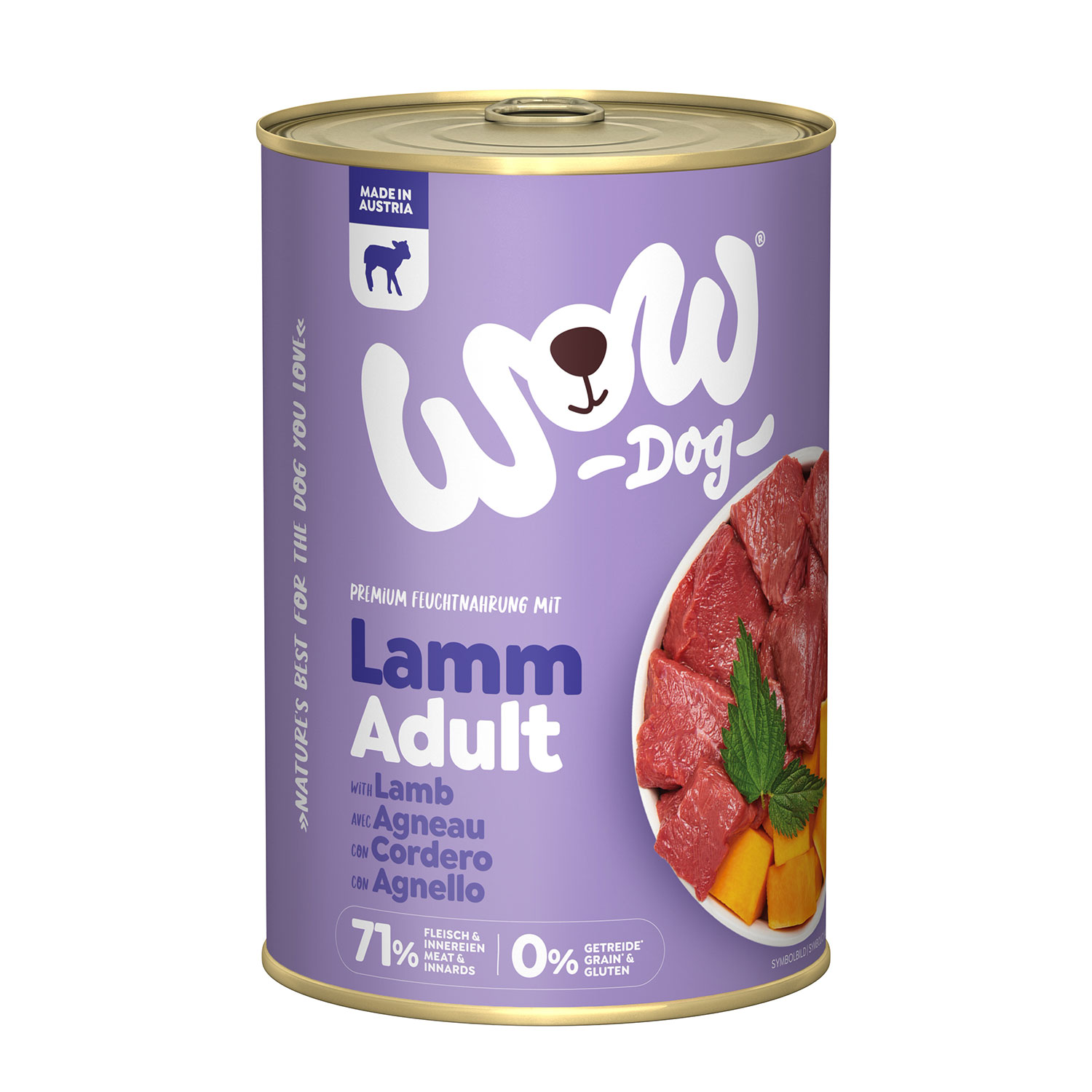 Wow Dog Adult Agnello con zucca e ortica 400gr