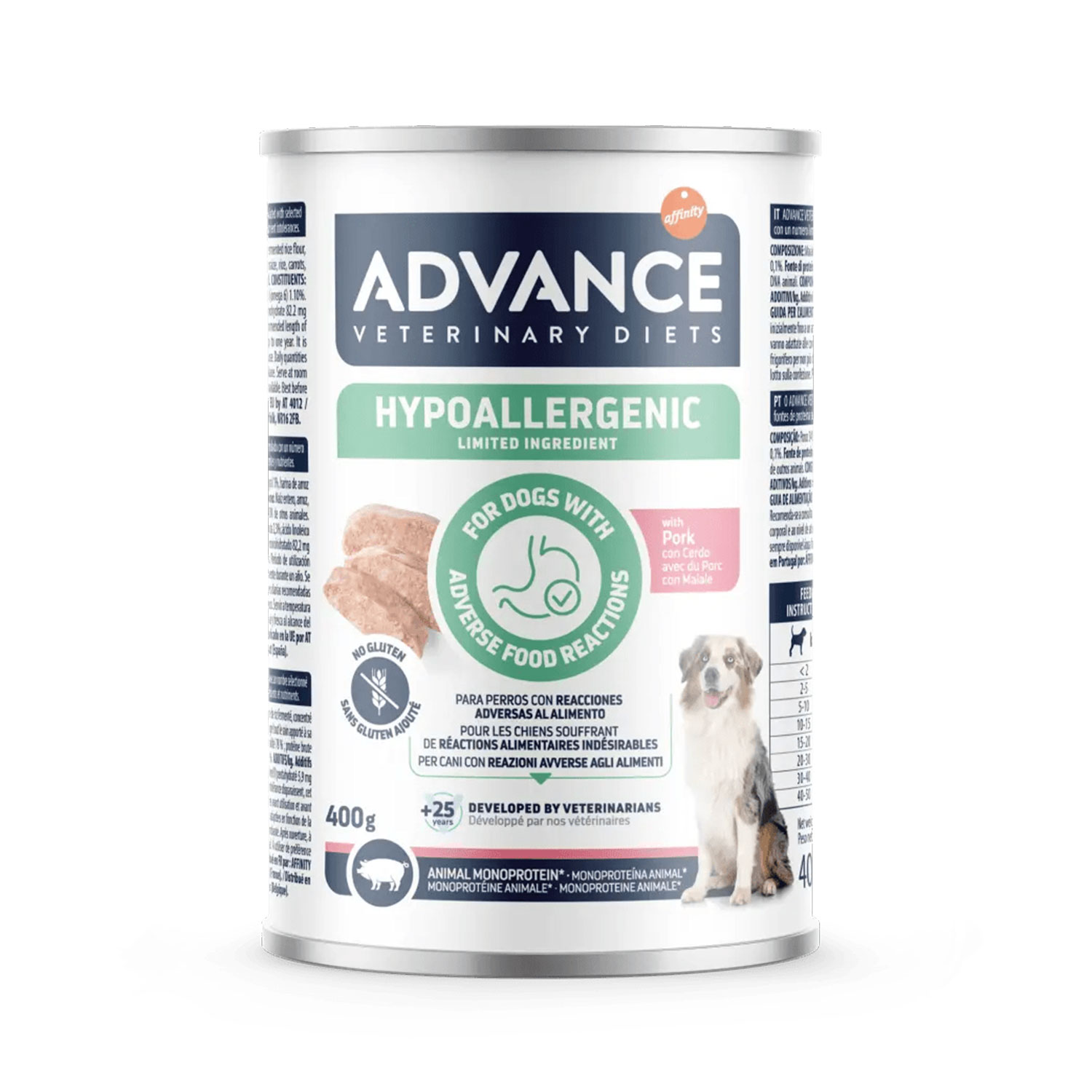 Advance Veterinary Diets Dog Hypoallergenic Maiale 400g