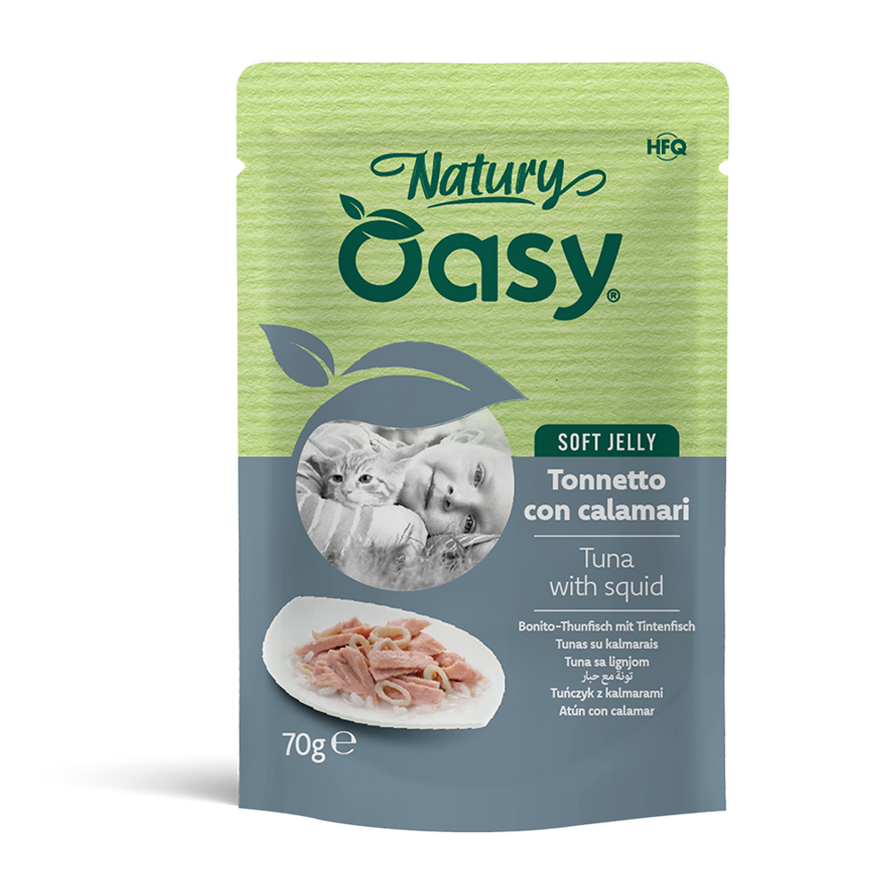 Oasy Natury cat adult Tonnetto con calamari 70 gr img
