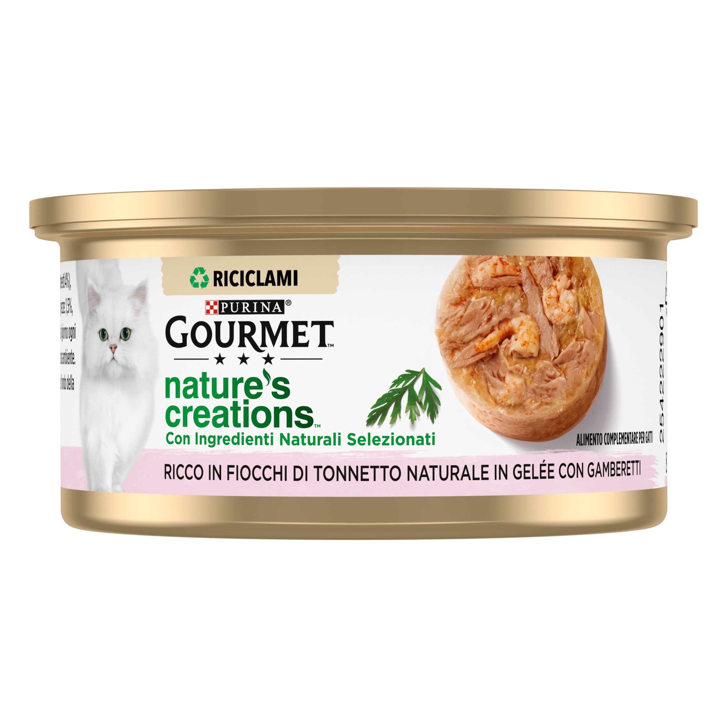 Gourmet Nature's Creations Fiocchi di Tonnetto in Gelèe con Gamberetti 70gr