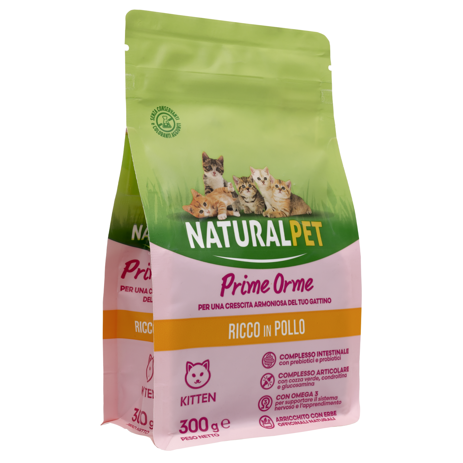 Naturalpet Prime Orme Kitten ricco in Pollo 300gr