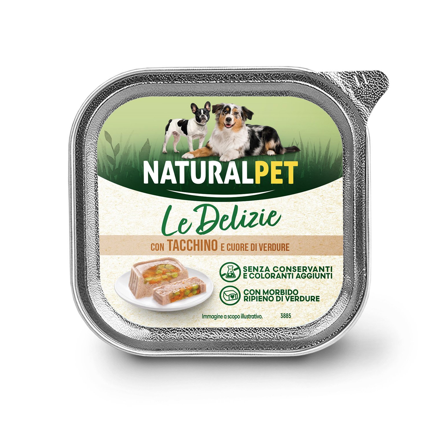 Naturalpet Le Delizie Dog Adult paté con tacchino e cuore di verdure 150gr