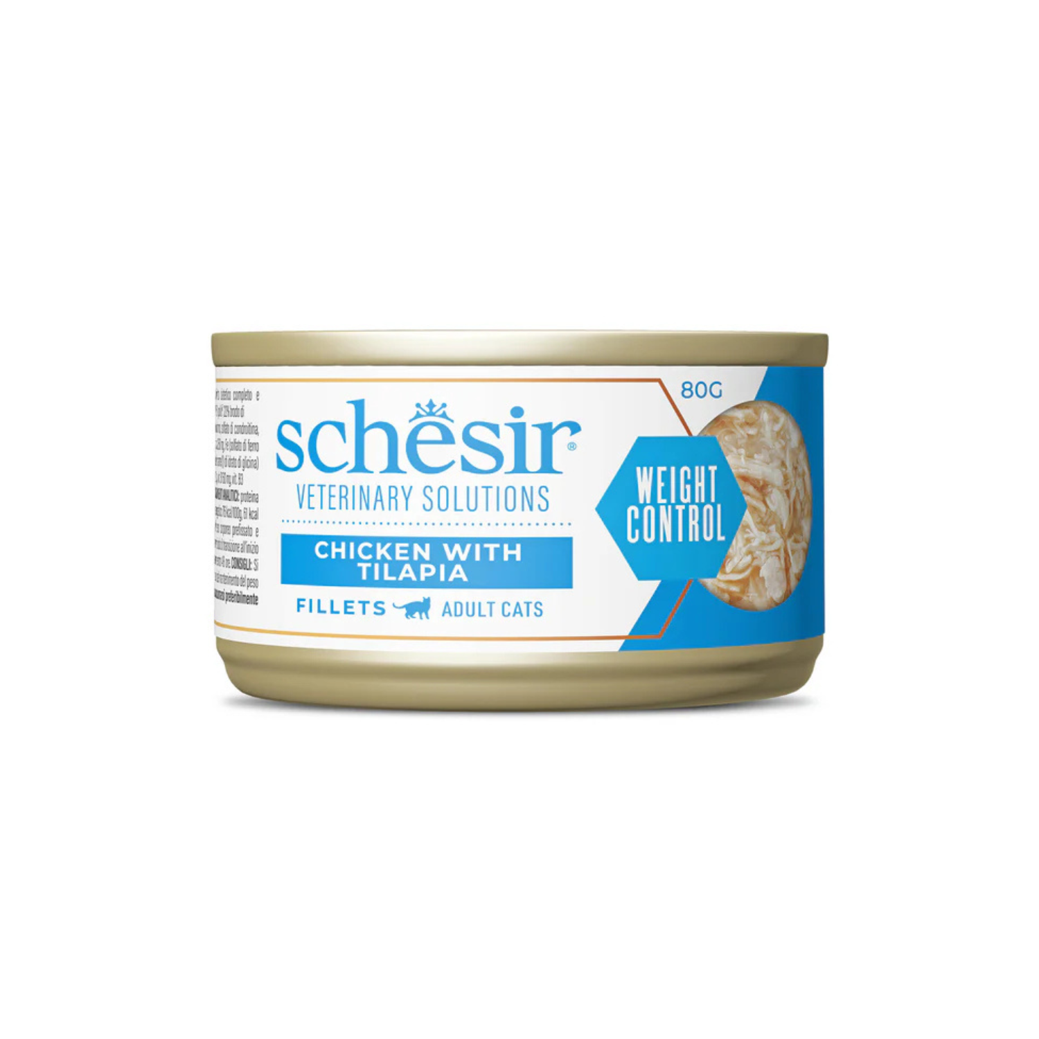 Schesir Veterinary Solutions Cat Adult Weight Control Pollo con Tilapia 80gr