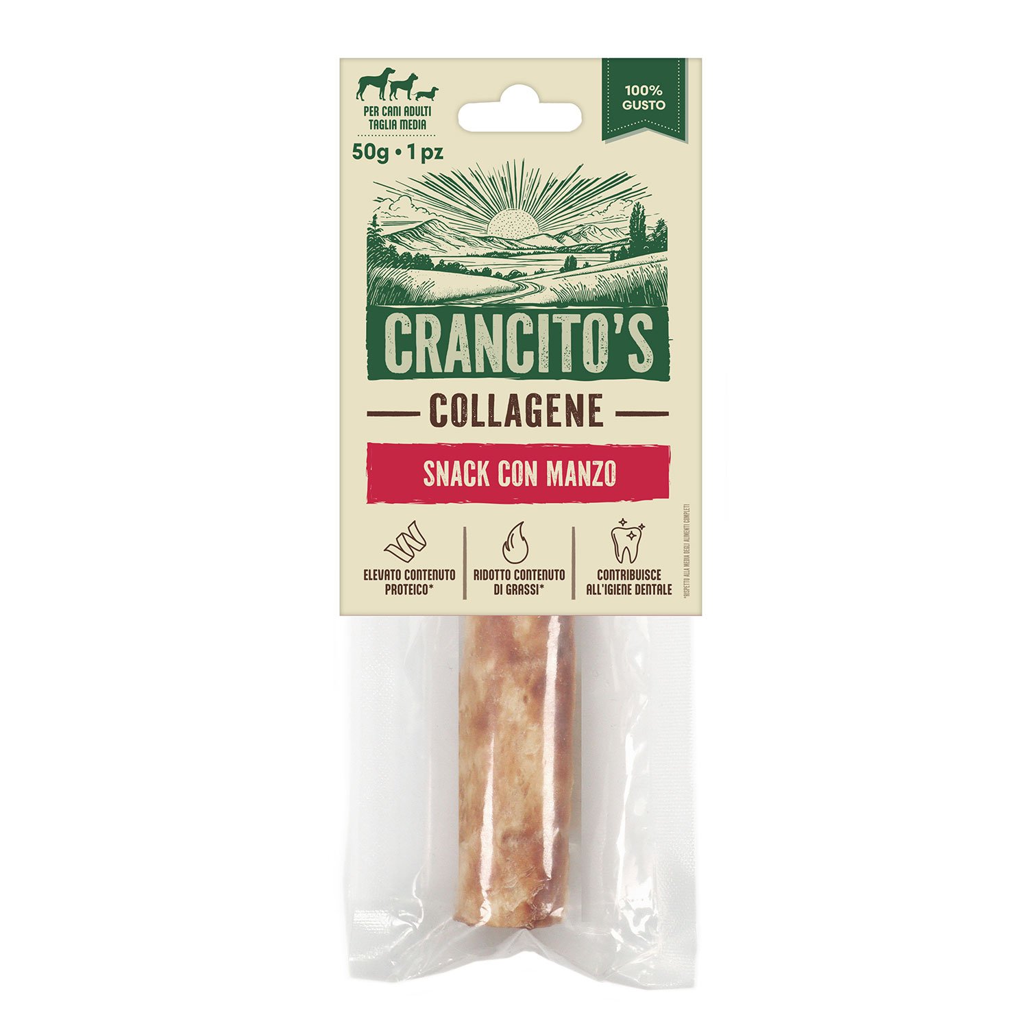 Crancito's Collagene Dog Snack con manzo 50gr 1pz