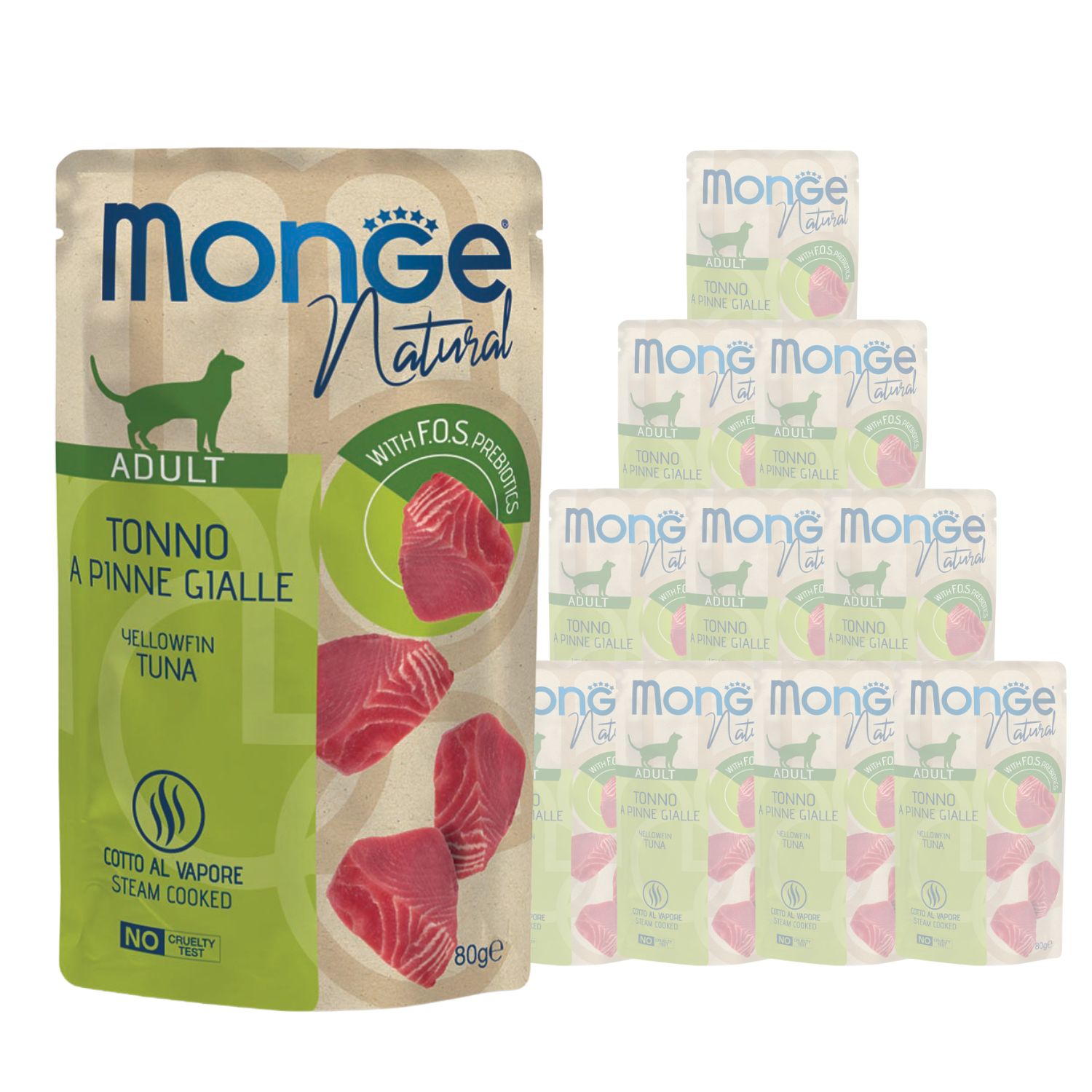Monge Natural Cat Adult Pezzetti di Tonno a pinne gialle 80 gr