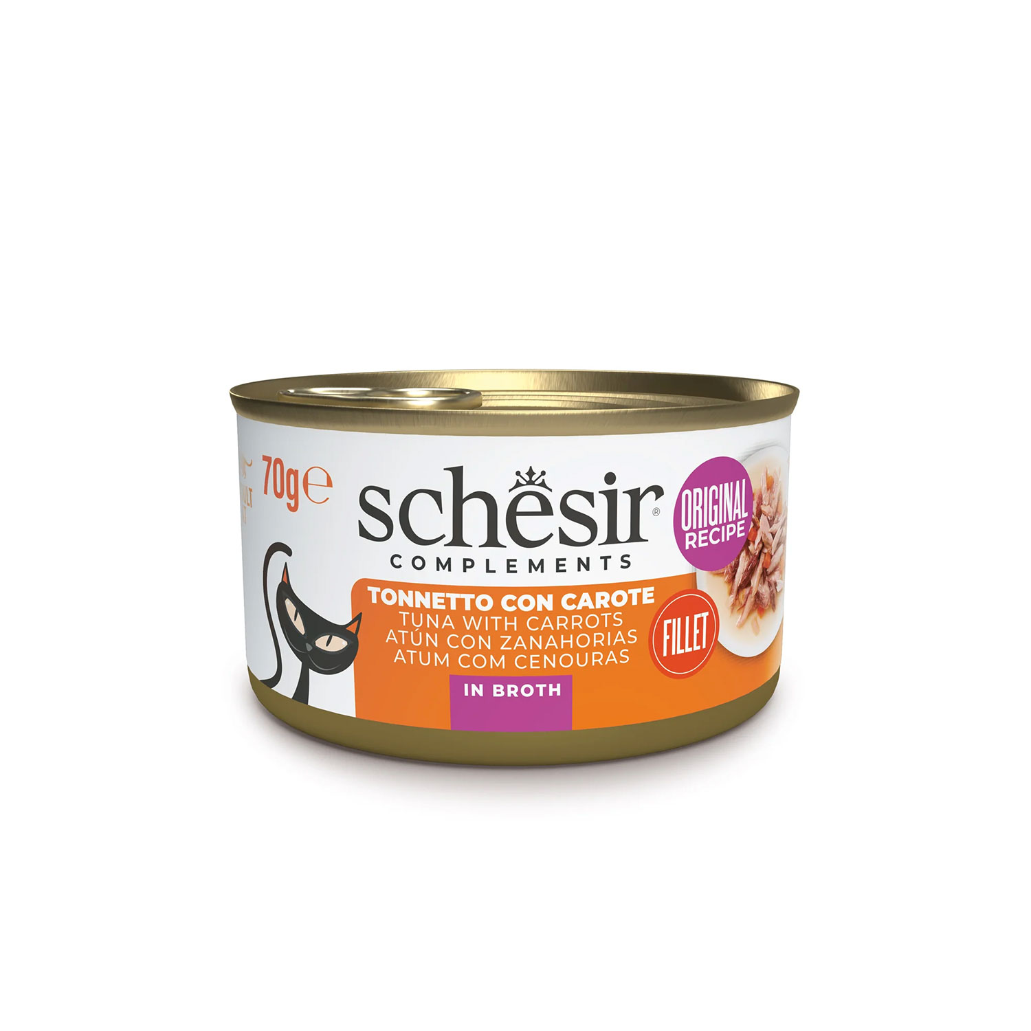 Schesir Cat Tonnetto con carote in brodo 70 gr