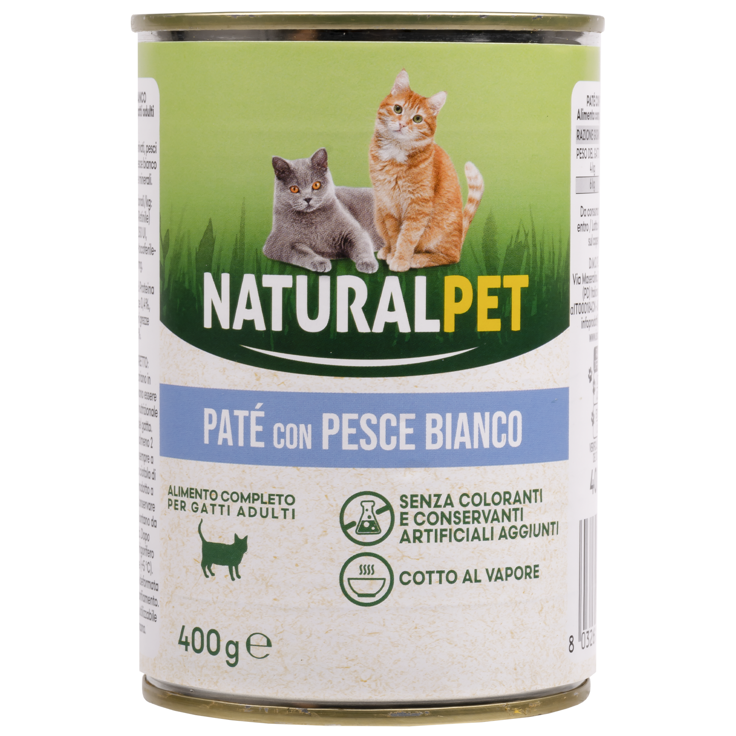 Naturalpet Cat Adult Paté Pesce Bianco 400 gr