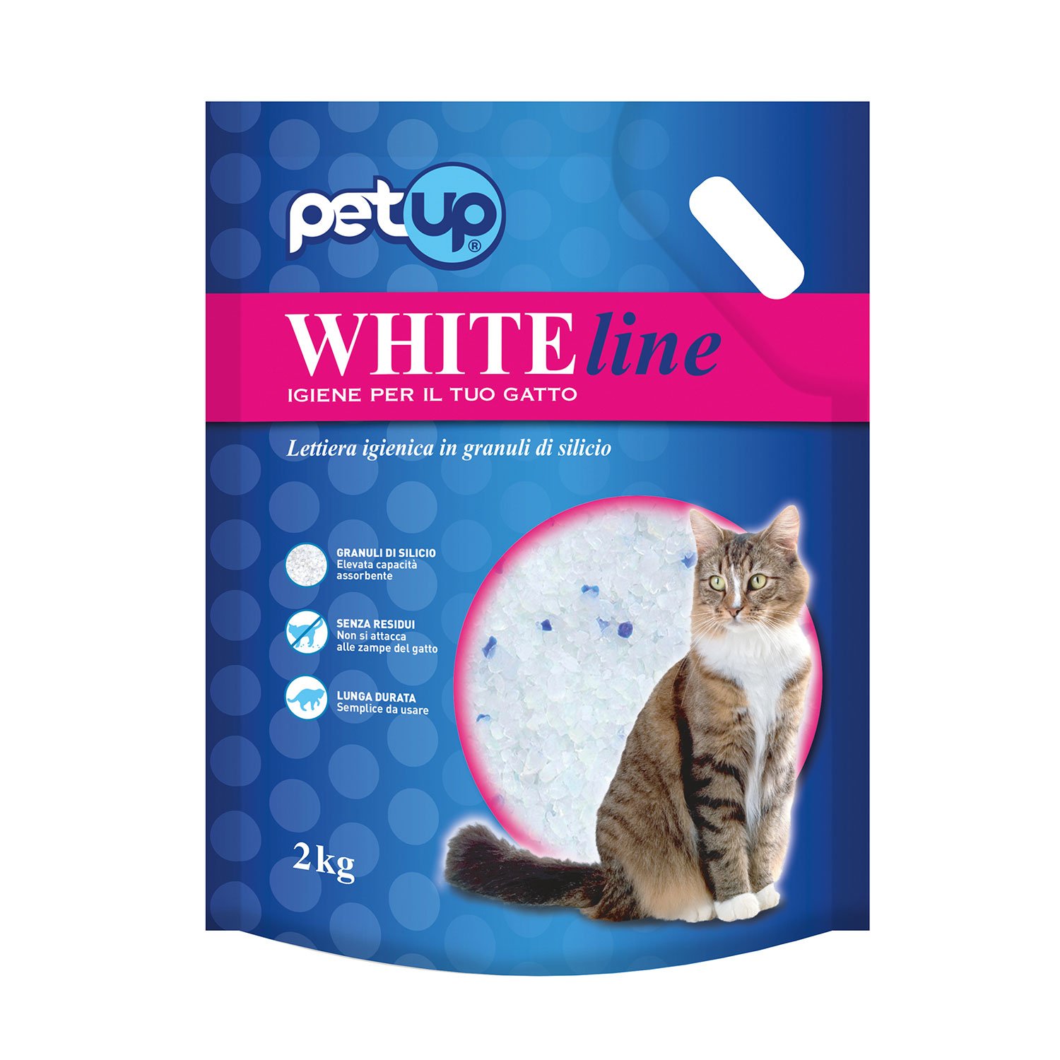 Petup WhiteLine Lettiera Silicio 2 kg