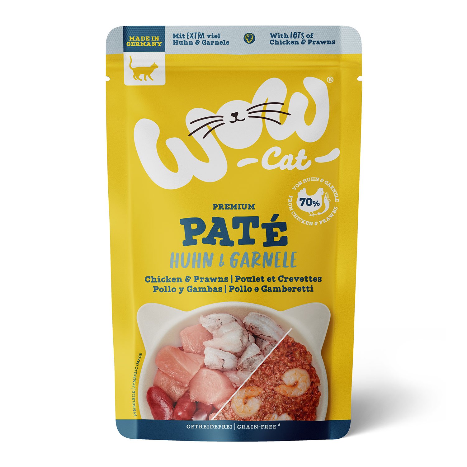 Wow Cat Adult Pollo e Gamberetti 125gr