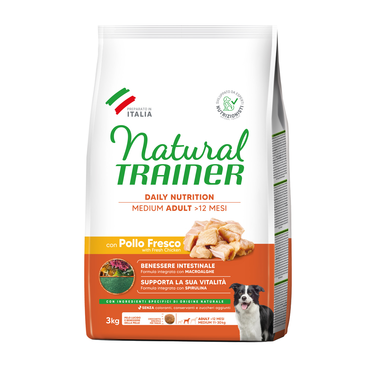 Natural Trainer Daily Nutrition Dog Adult Medium con Pollo fresco 3 kg