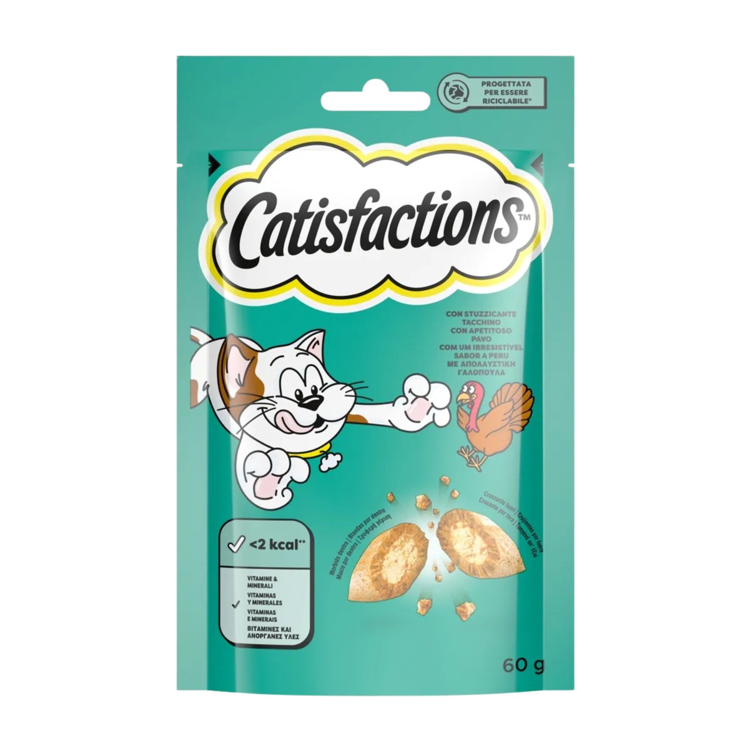 CATISFACTIONS SNACK 60 GR CON TACCHINO - Immagine 3