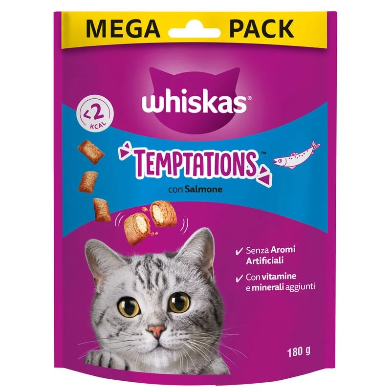 Whiskas Temptations Cat Adult Salmone 180 gr
