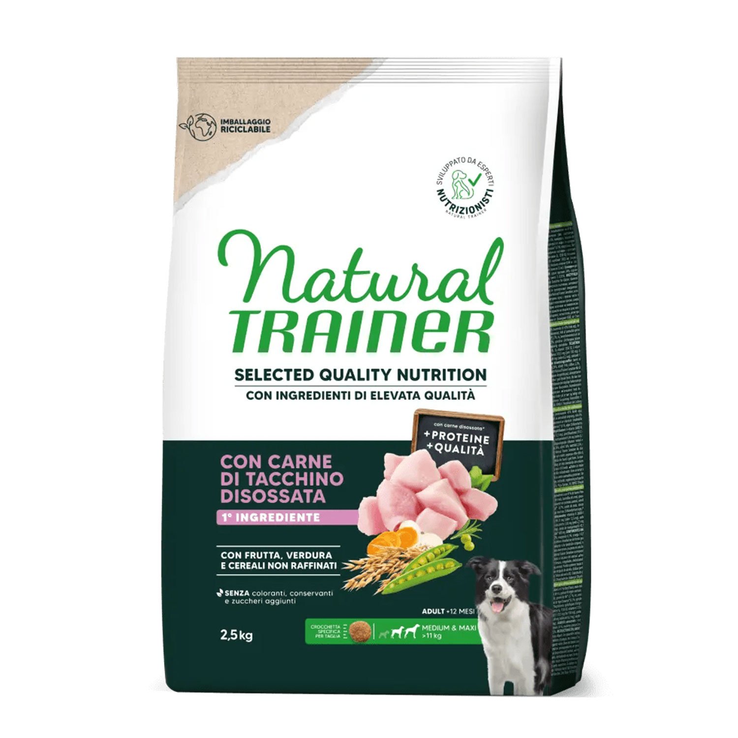 Natural Trainer Selected Quality Nutrition Dog Adult Medium&Maxi con Tacchino 2.5kg