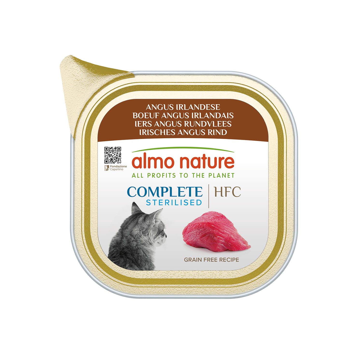 Almo Nature HFC Complete Cat Adult Sterilised Angus irlandese 85g img