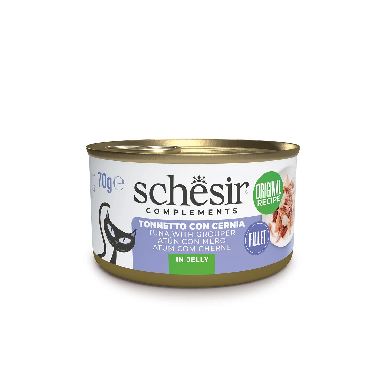 Schesir Cat Adult Tonnetto con Cernia in jelly 70 gr