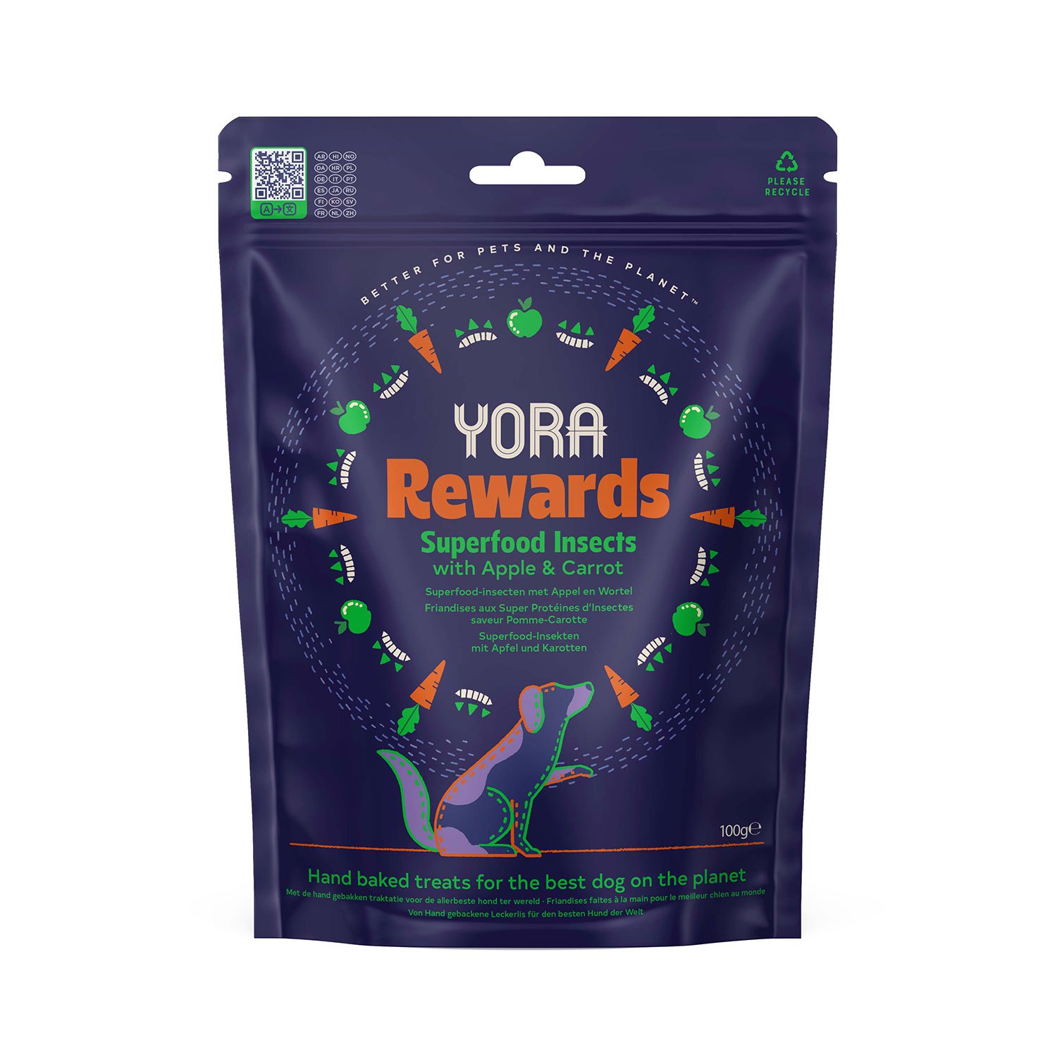 Yora Dog Rewards Snack Carote e mela 100gr