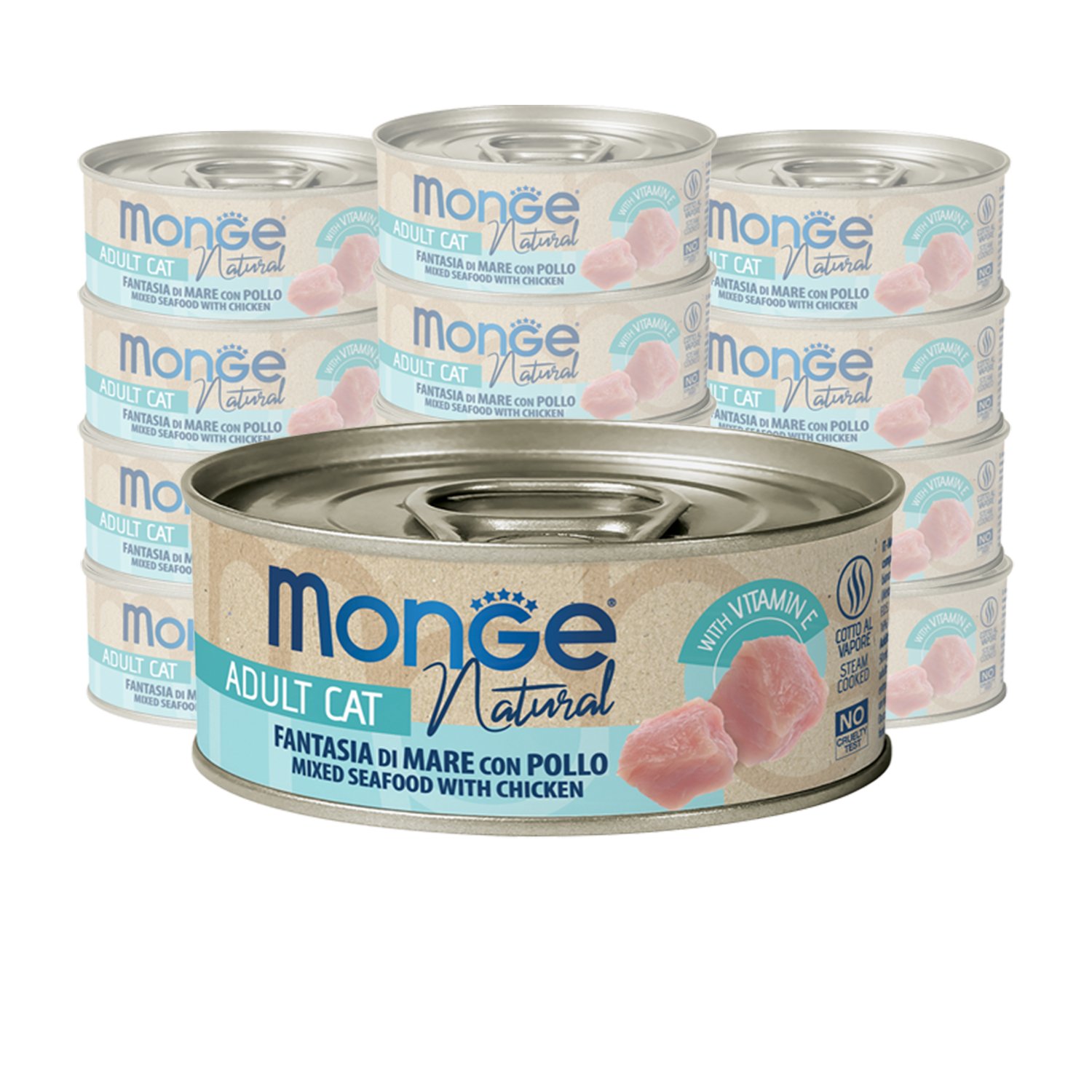 Monge Natural Cat Adult Fantasia di Mare con Pollo 80 gr