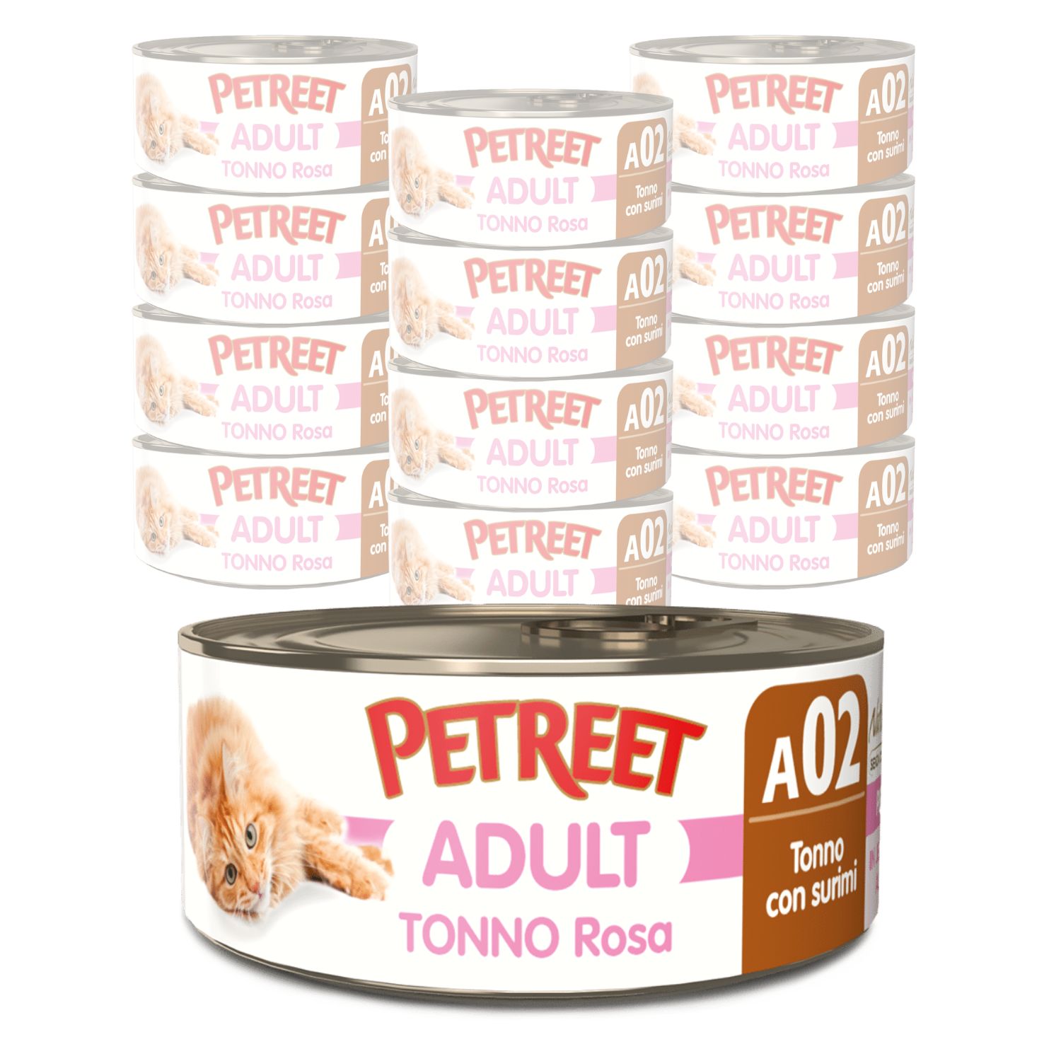 Petreet Cat Tonno rosa Tonno con surimi 140 gr