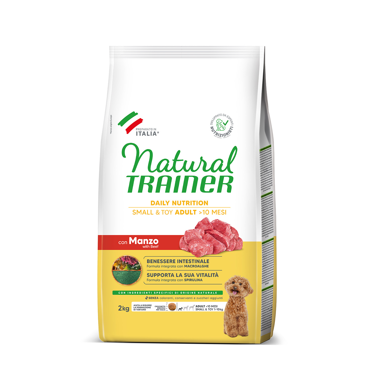 Natural Trainer Daily Nutrition Dog Small&Toy con Manzo 2 kg