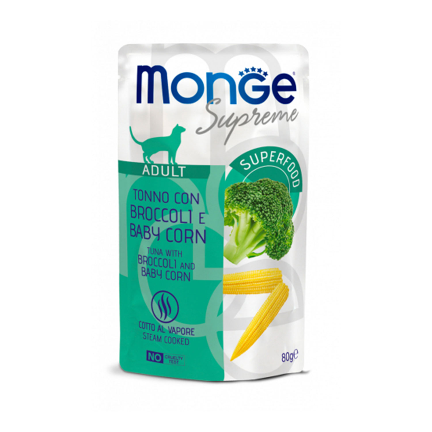 Monge Supreme Cat Adult Tonno con Broccoli e Baby corn 80 gr img