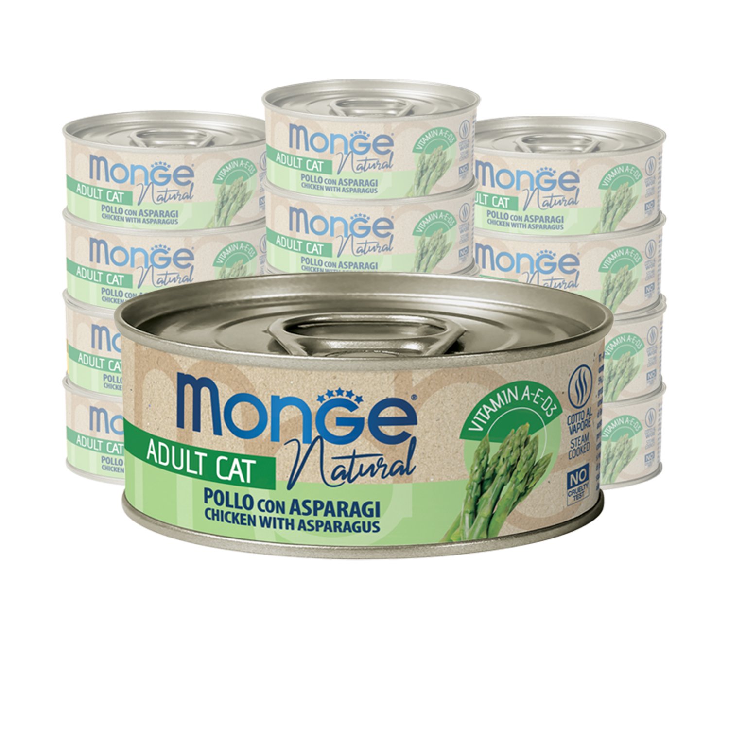 Monge Natural Cat Adult Pollo con Asparagi 80 gr