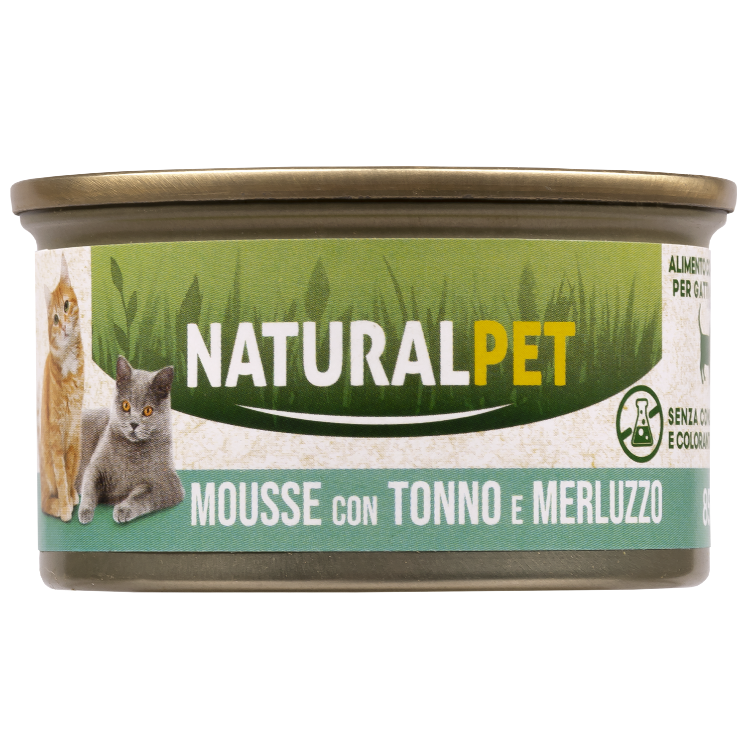 Naturalpet Cat Adult Mousse con Tonno e Merluzzo 85 gr
