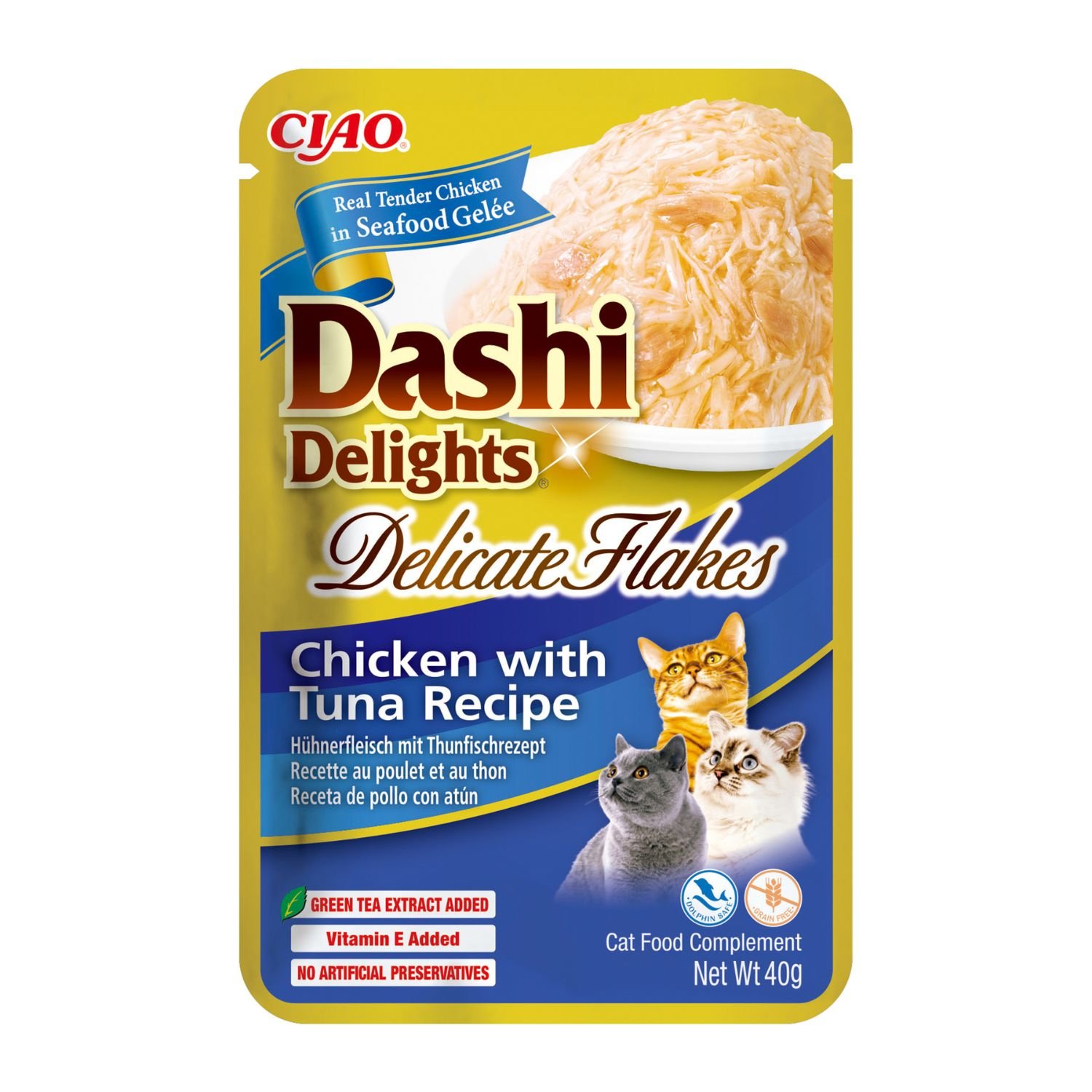 Ciao Dashi Delights Delicati Fiocchi di Pollo e Tonno in brodo Dashi 40 gr