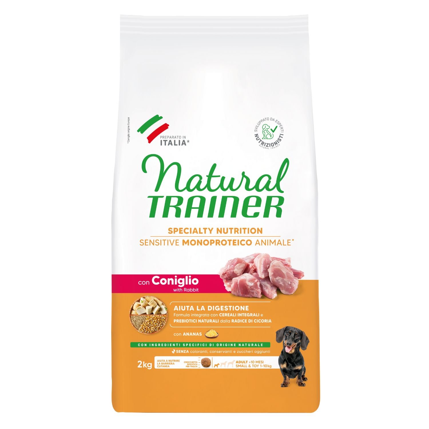 Natural Trainer Dog Adult Mini Sensitive Gluten Free Coniglio 2 kg