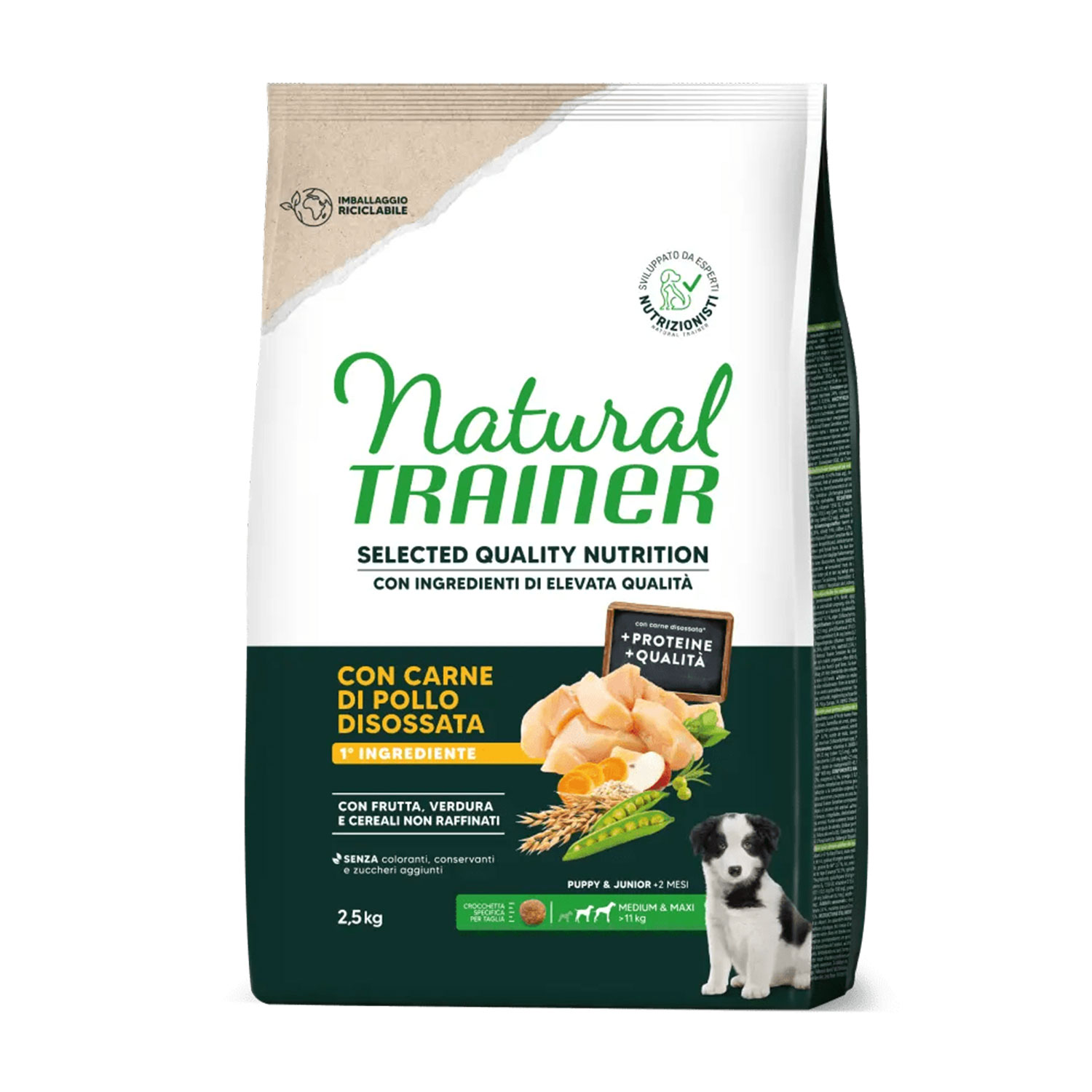 Natural Trainer Selected Quality Nutrition Puppy Medium&Maxi con Pollo 2,5kg